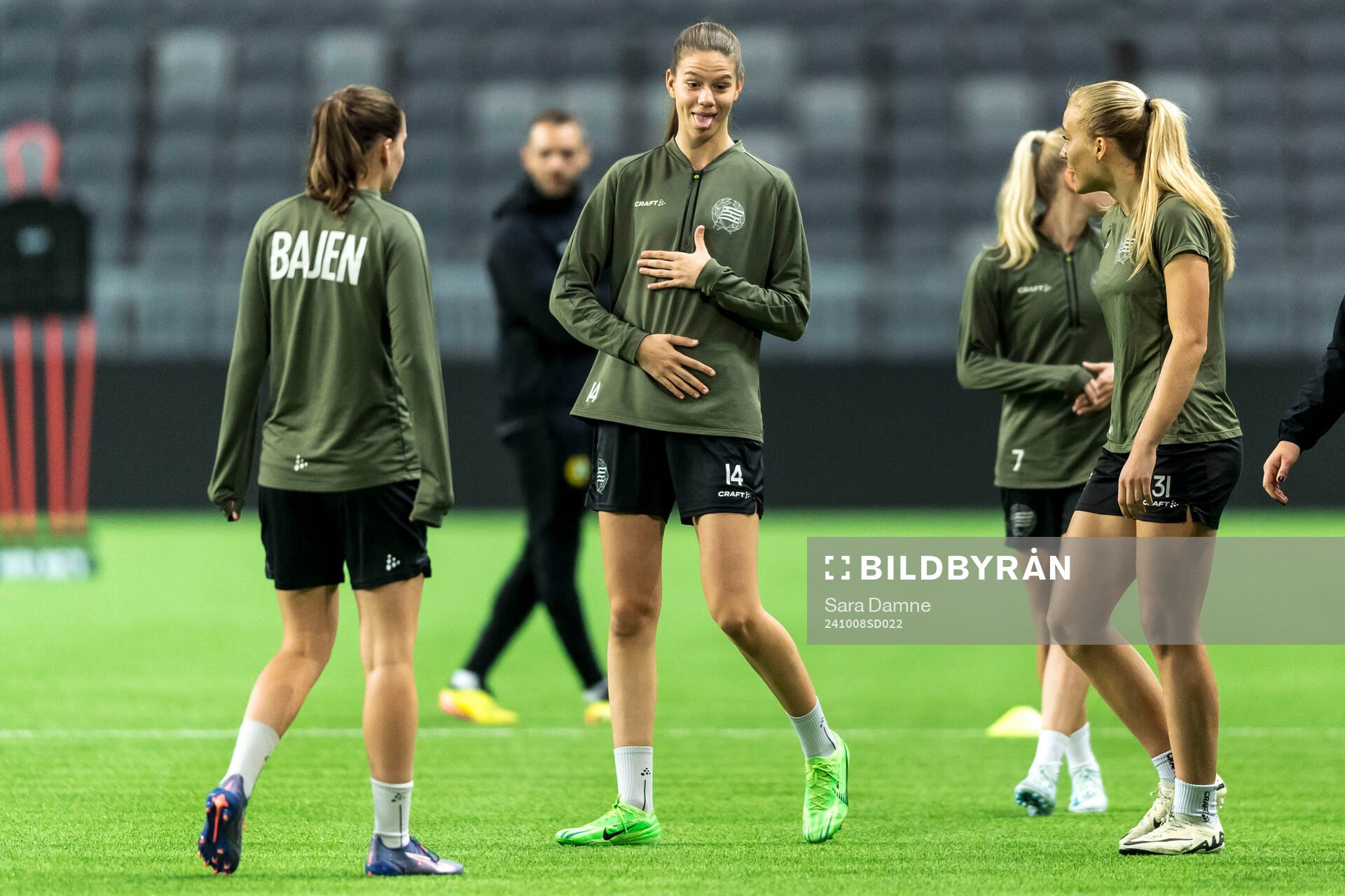 Bella Andersson of Hammarby at a training session