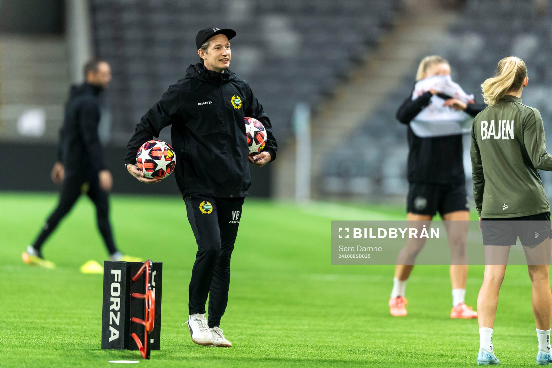 Assistant coach Viktor Blom of Hammarby at a training