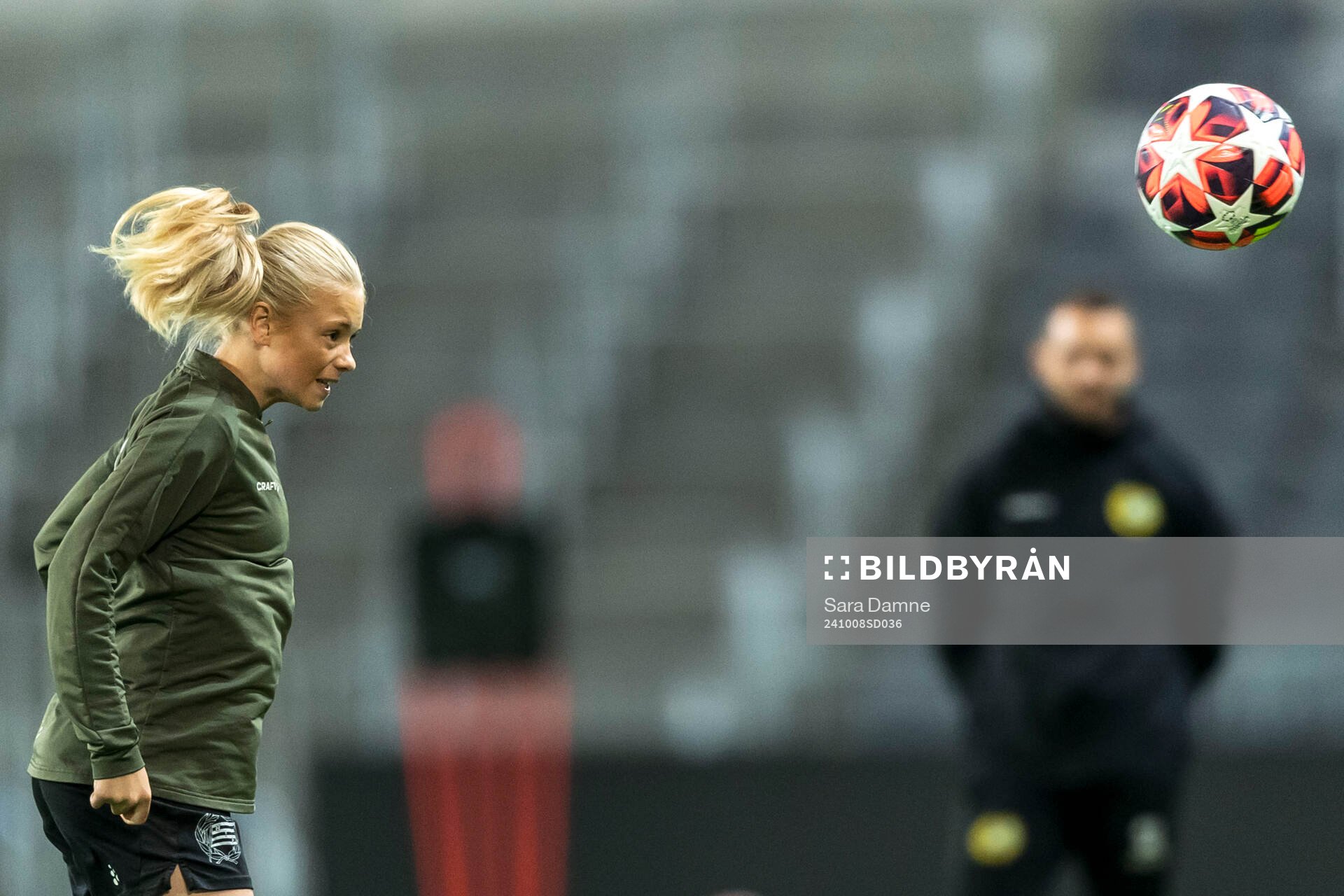 Klara Folkesson of Hammarby at a training session