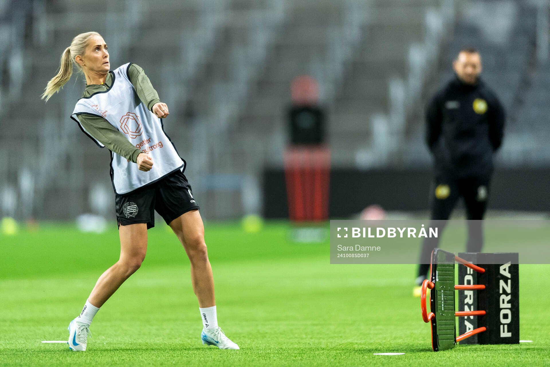 Alice Carlsson of Hammarby at a training session