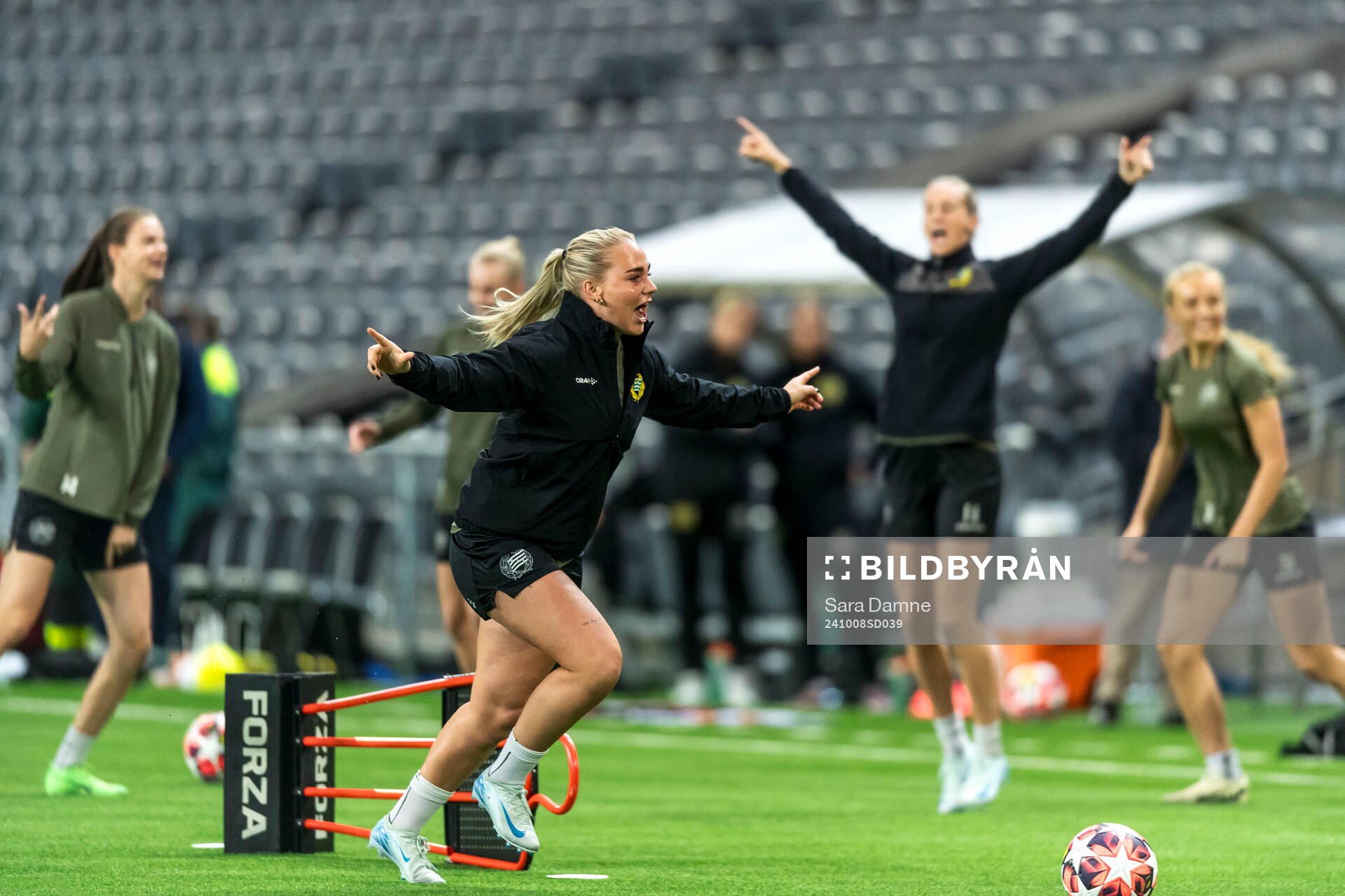 Cathinka Tandberg of Hammarby at a training session