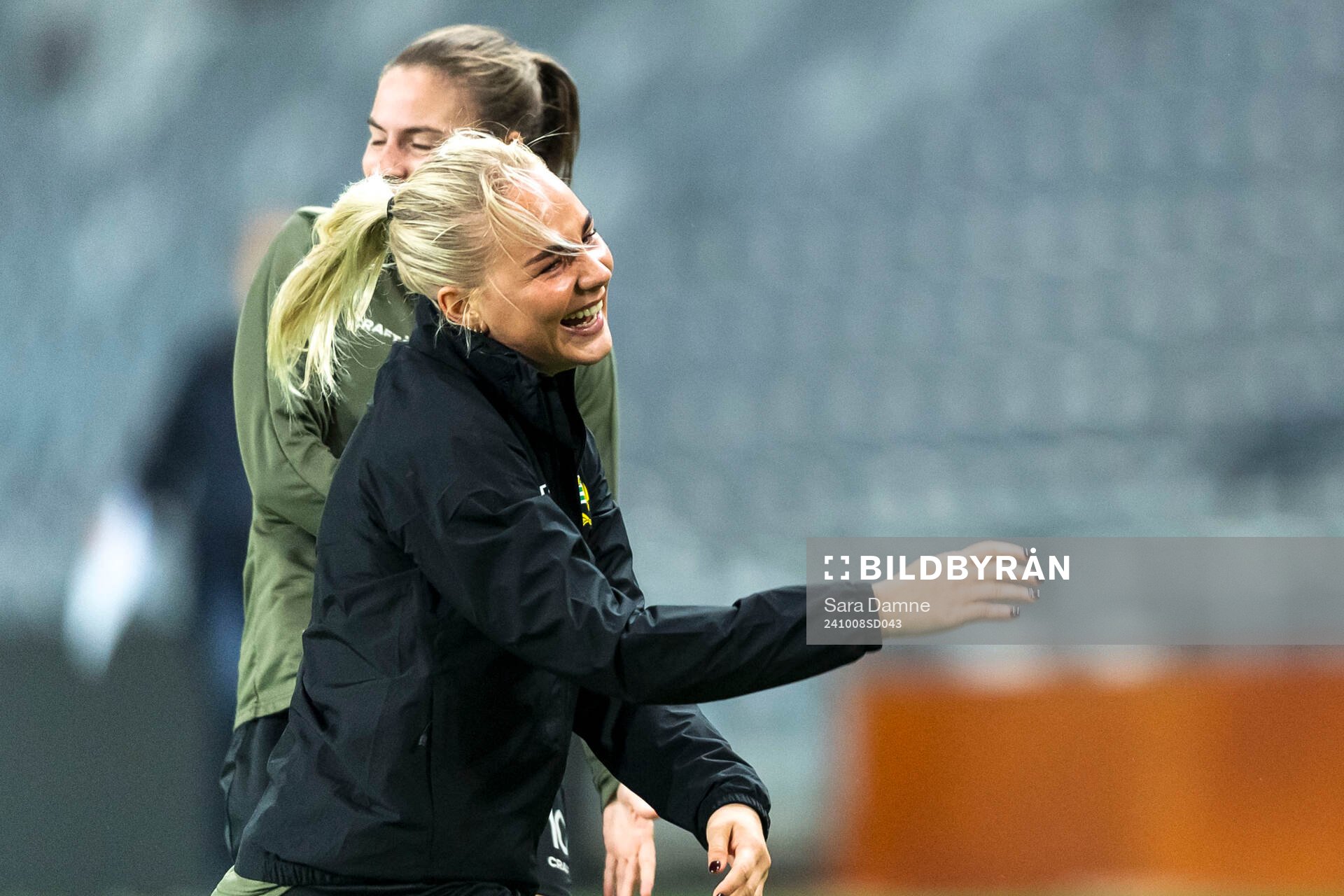 Cathinka Tandberg of Hammarby at a training session