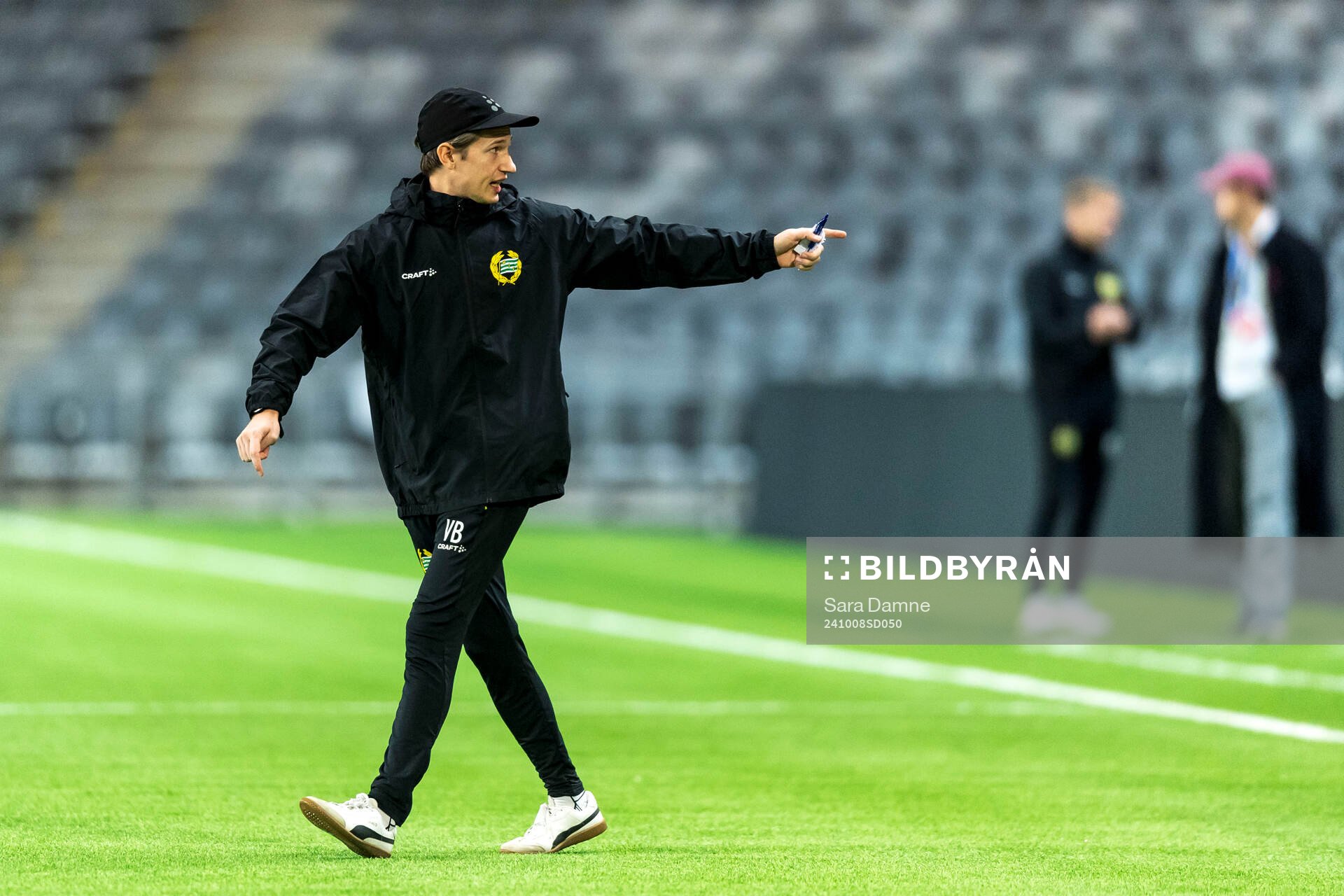Assistant coach Viktor Blom of Hammarby at a training