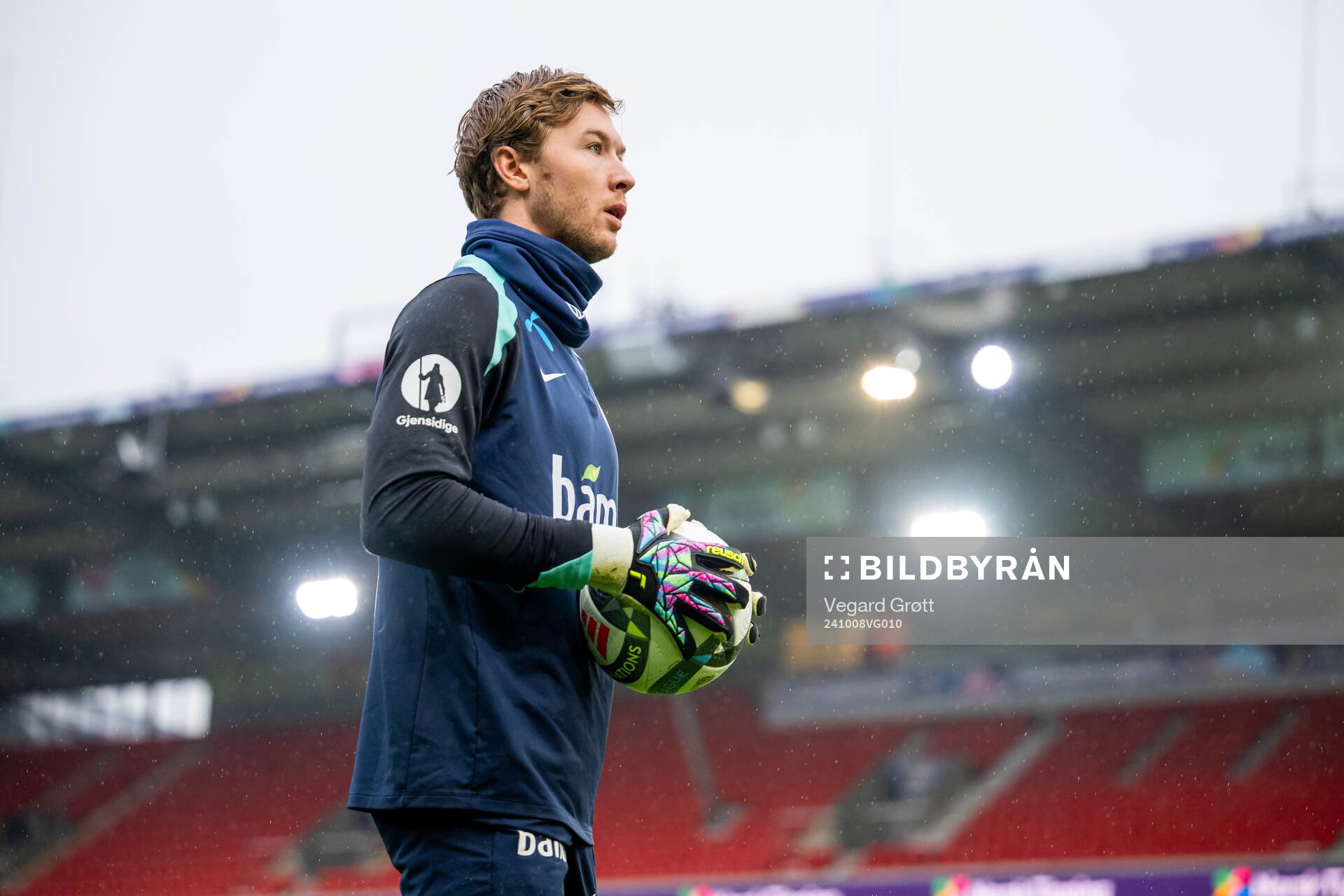 Goalkeeper Mathias Dyngeland of the Norwegian national