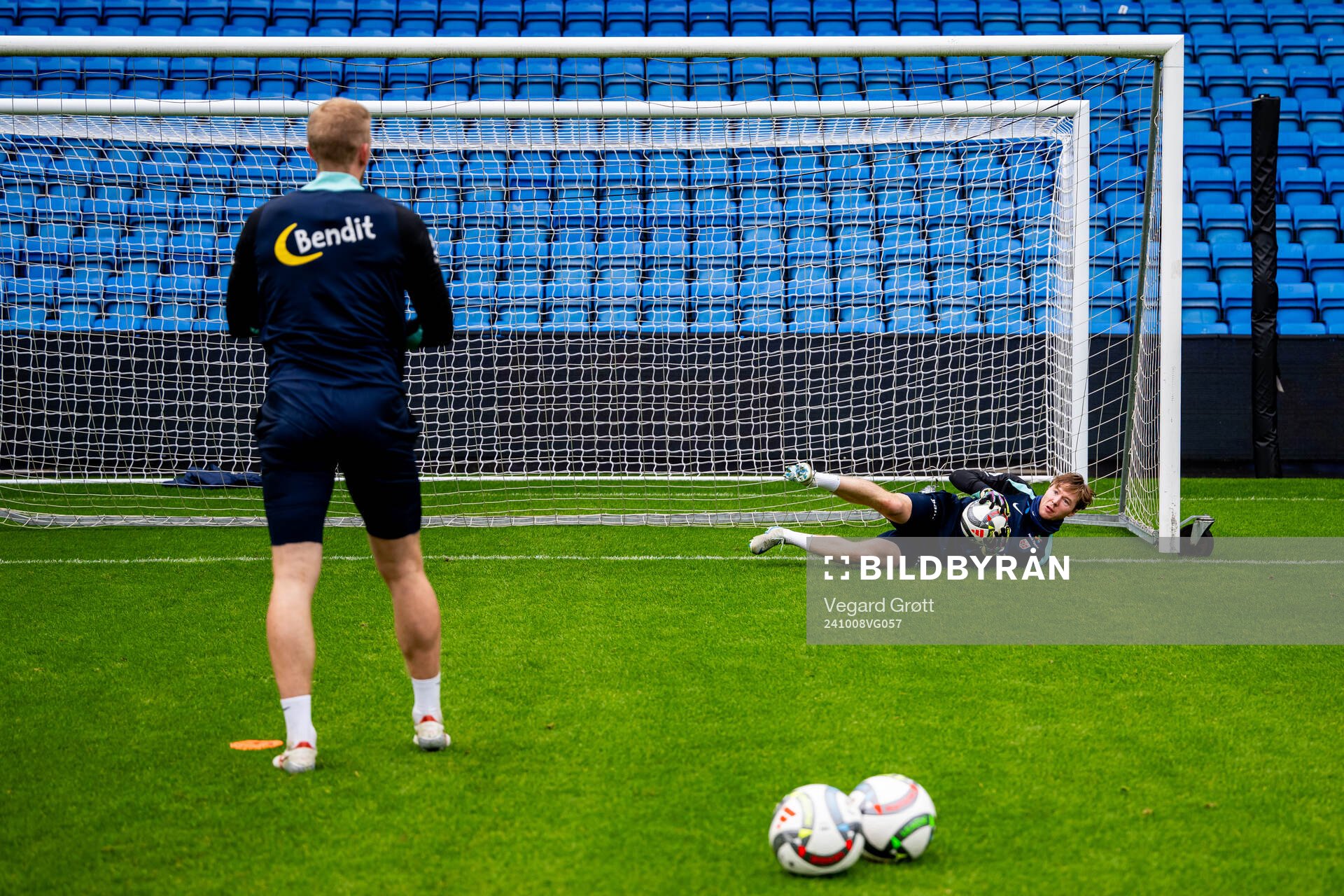 Goalkeeper Mathias Dyngeland of the Norwegian national