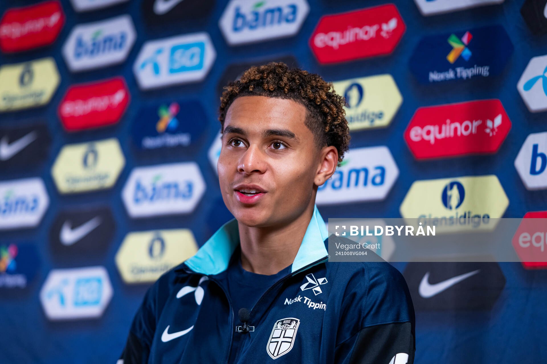 Antonio Nusa of the Norwegian national football team