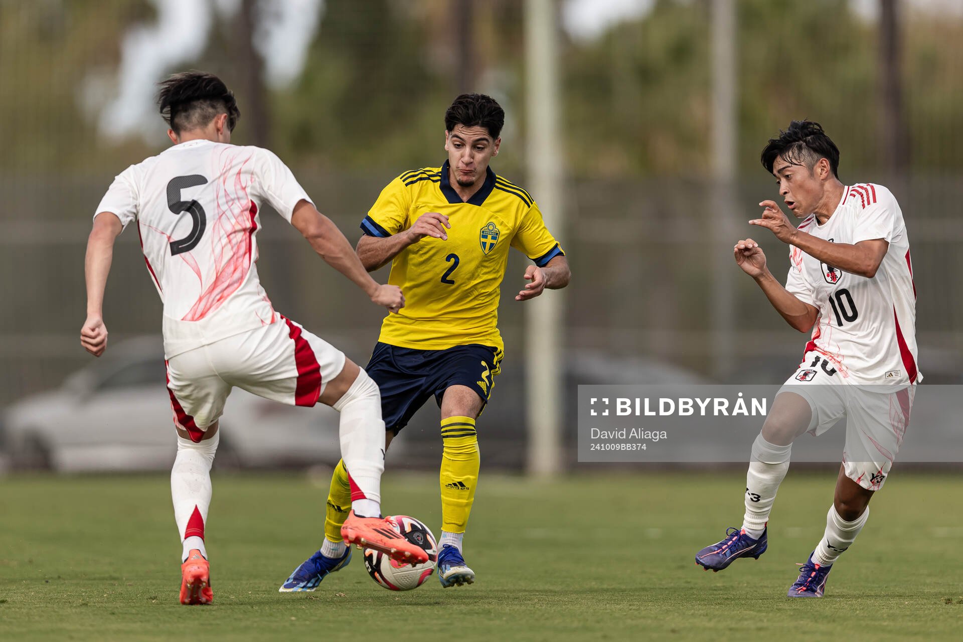 Emir El-Kathemi of Sweden during the international friendly under-21 football match between Sweden and Japan on October 9, 2024 in Valencia.