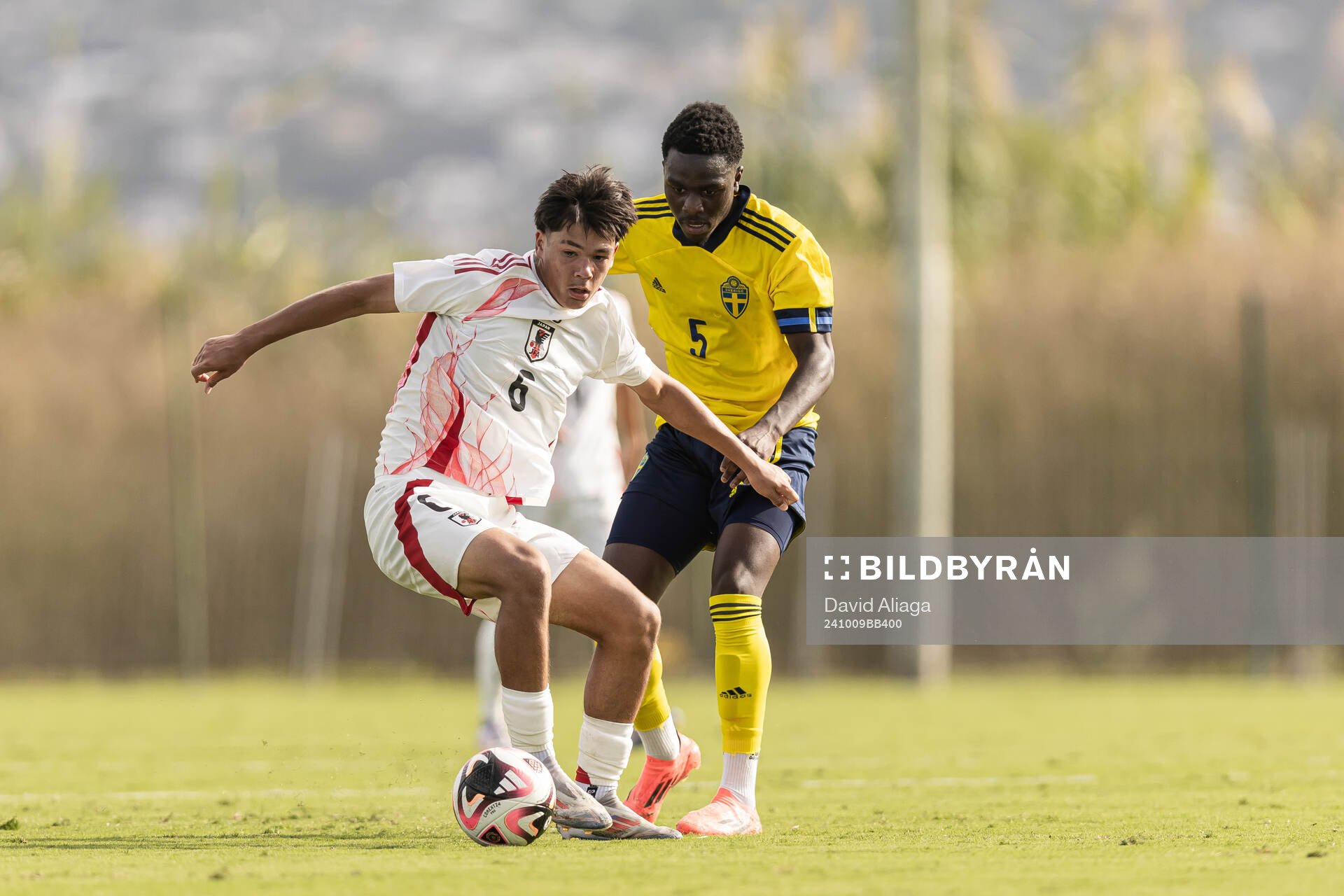 Nick Schmidt of Japan and Genesis Antwi of Sweden