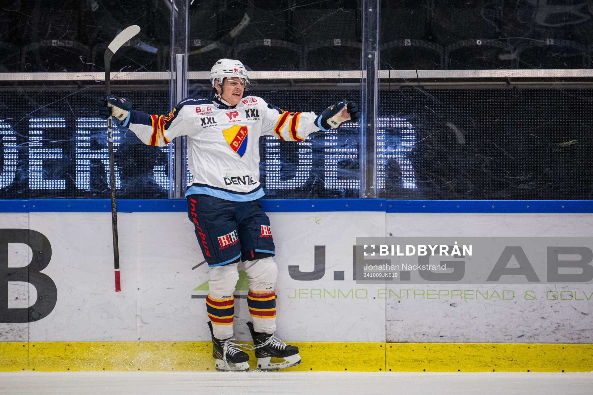 Djurgårdens Hampus Larsson jublar