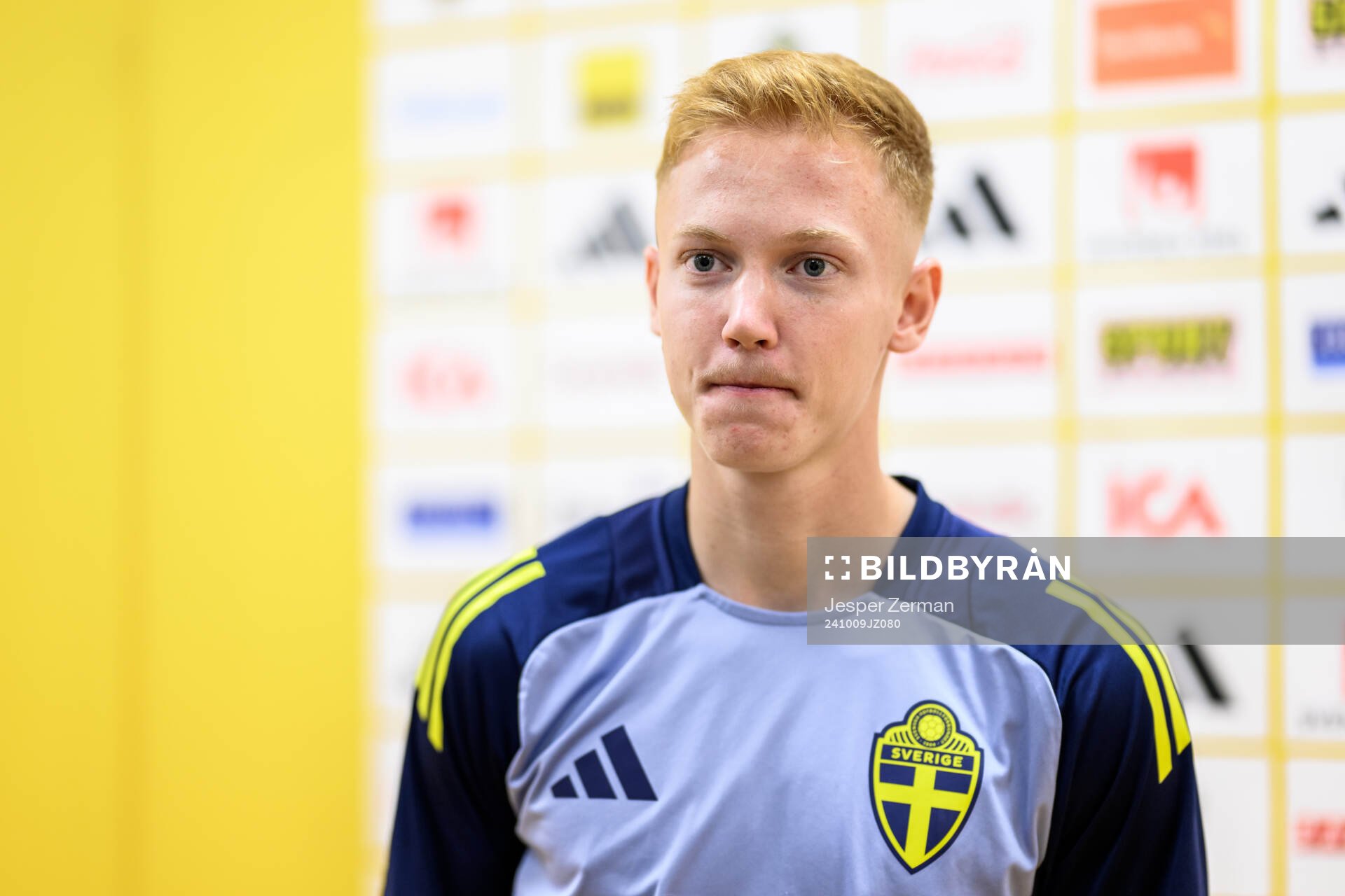 Hugo Larsson of the Swedish men's football national team