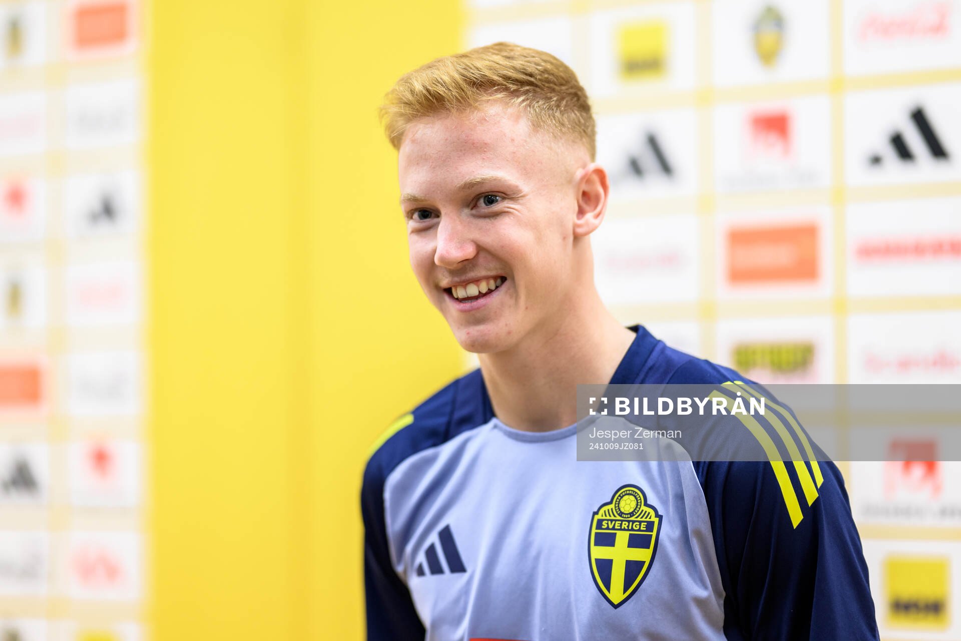 Hugo Larsson of the Swedish men's football national team