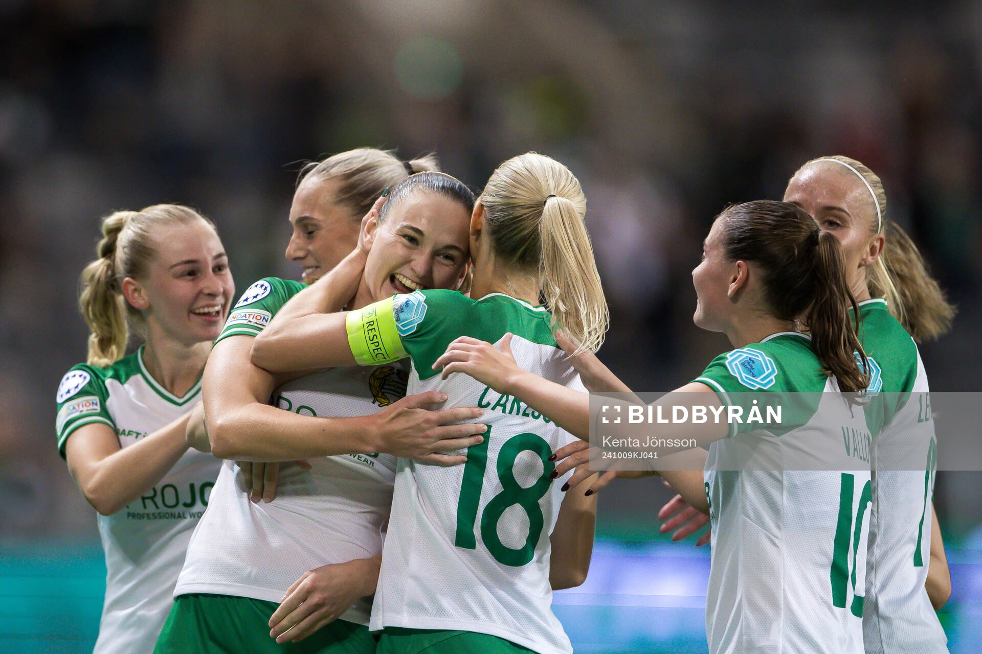 Vilde Hasund of Hammarby celebrates the 1-0 goal