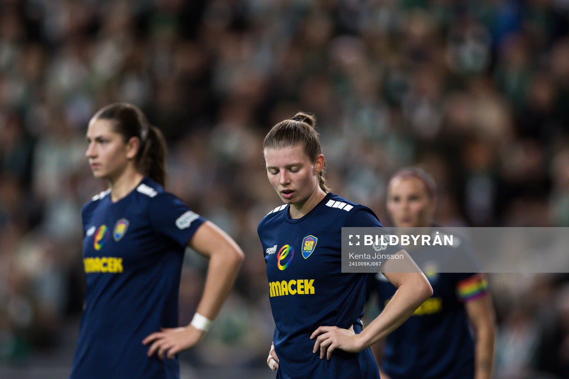 Claudia Wenger of St Pölten looks dejected