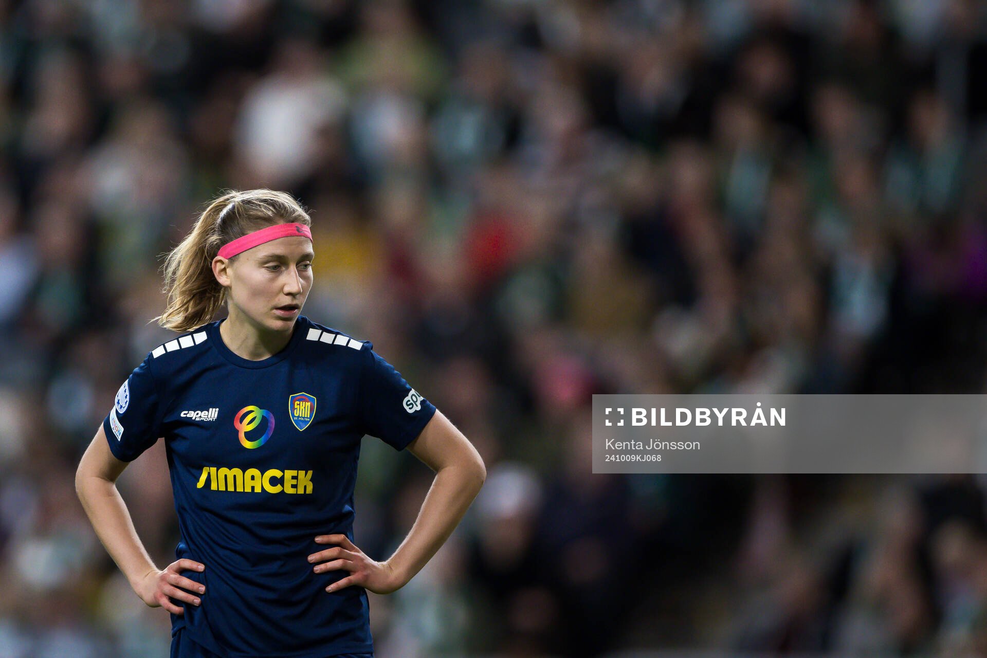 Kamila Dubcova of St Pölten looks dejected