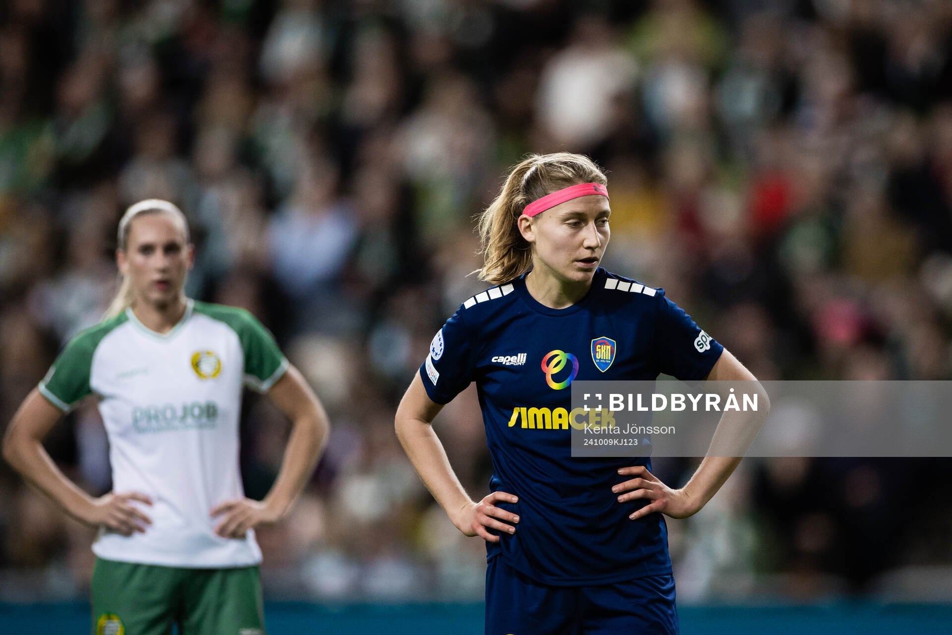 Kamila Dubcova of St Pölten looks dejected