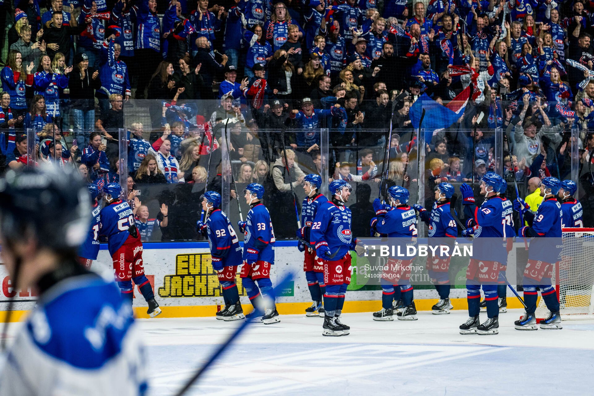 Oskarshamns spelare jublar