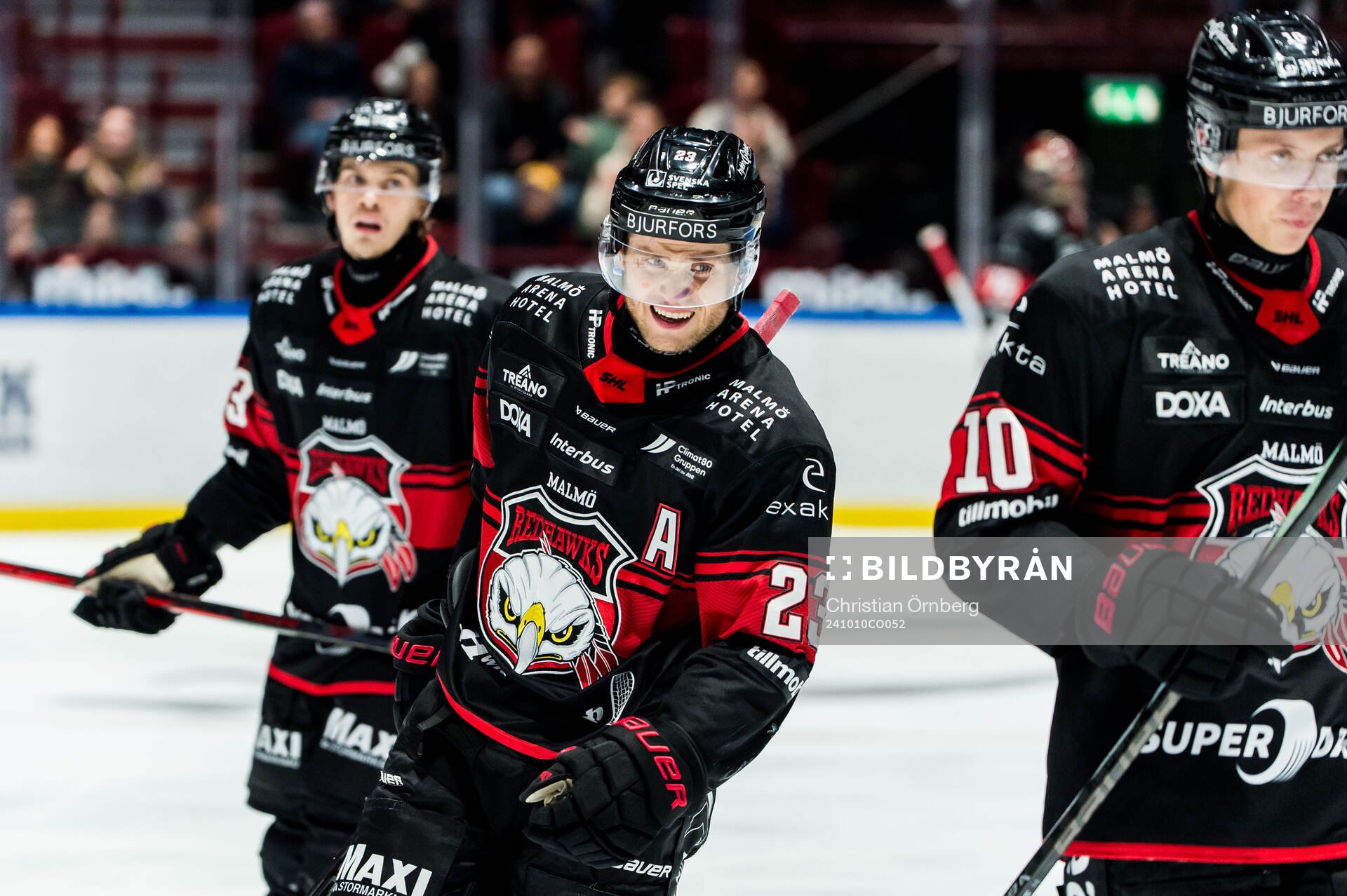 Malmö Redhawks Christoffer Forsberg jublar