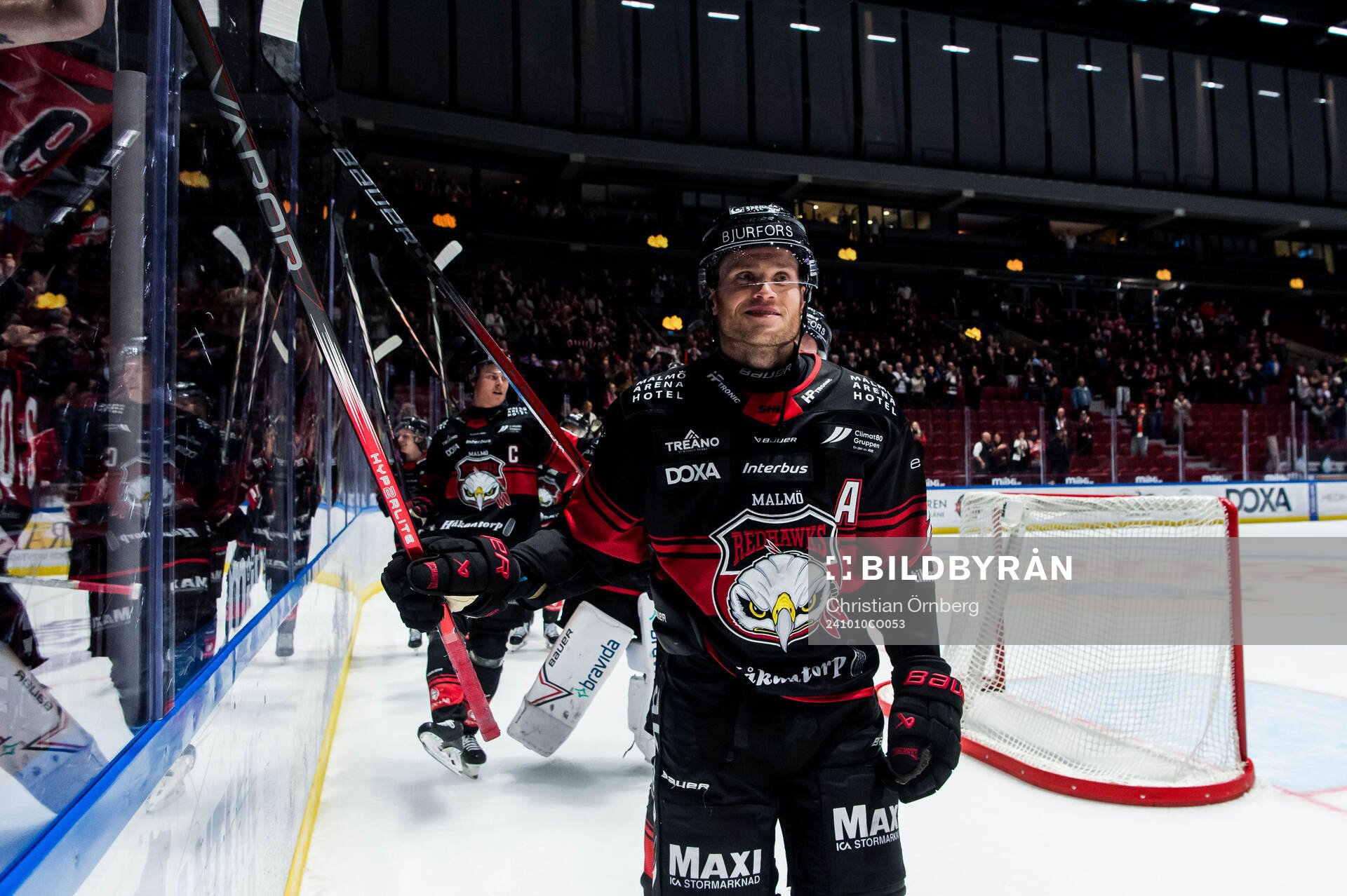 Malmö Redhawks Christoffer Forsberg jublar