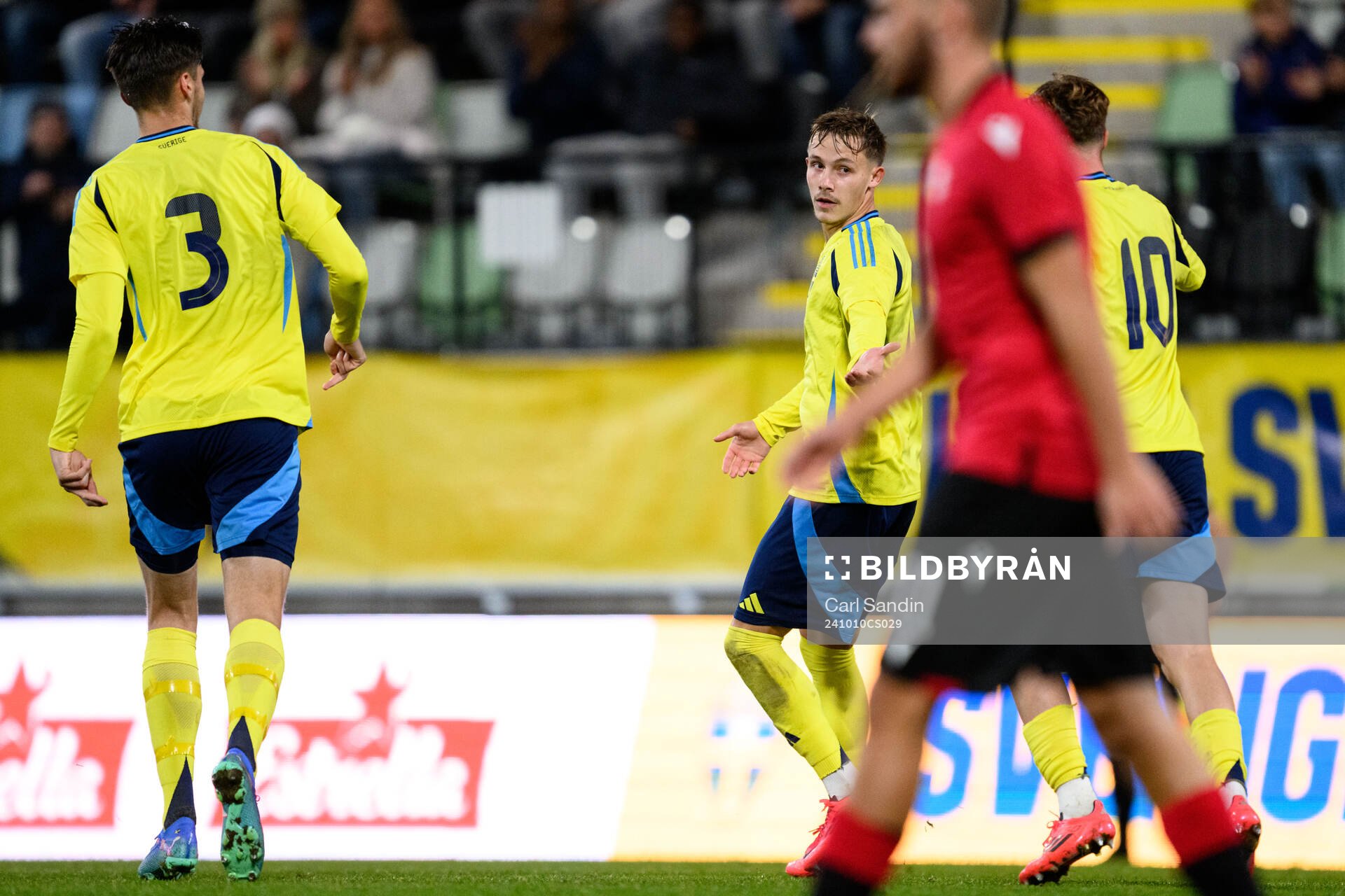 Jacob Ondrejka of Sweden celebrates