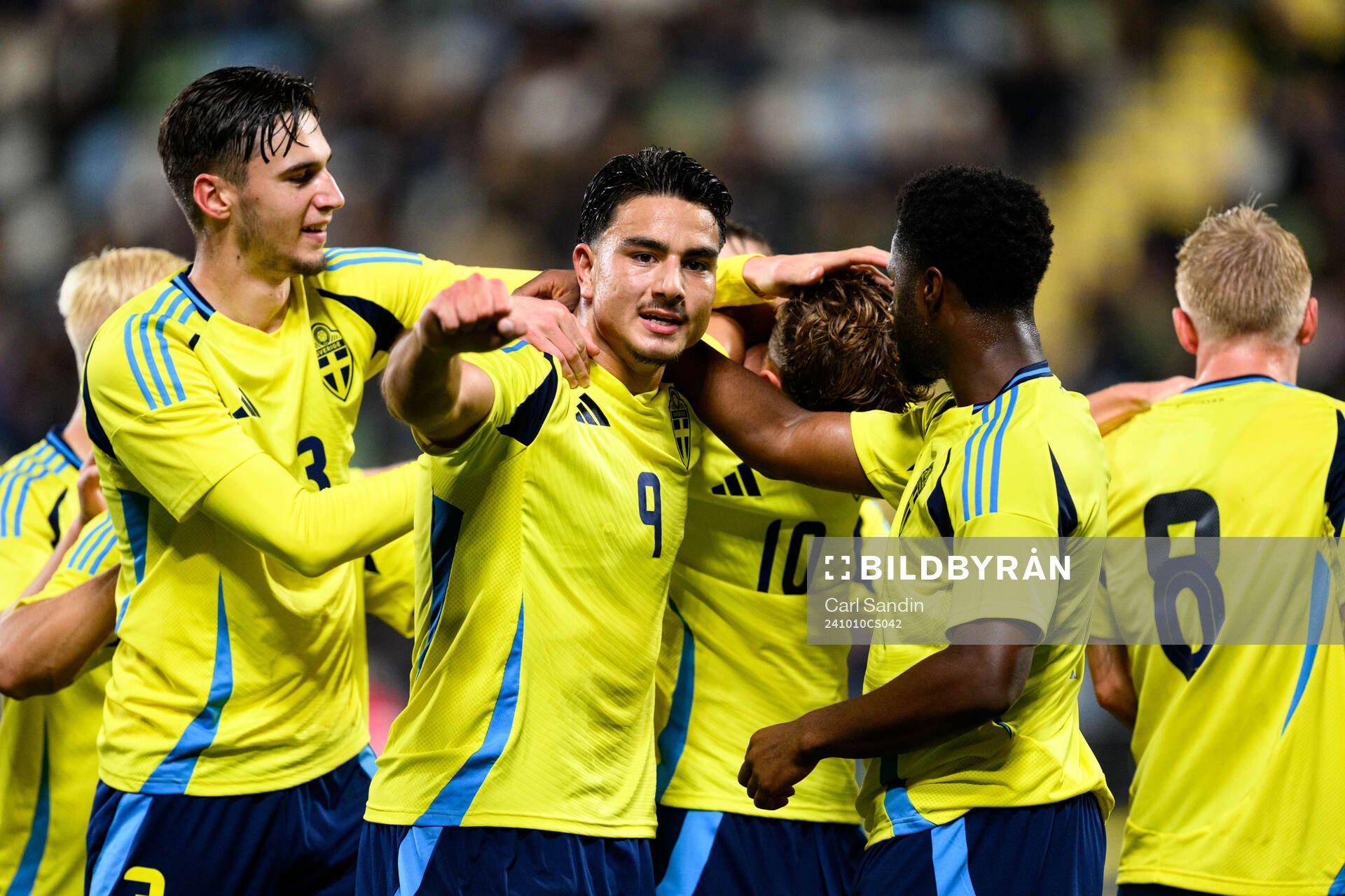 Jusef Erabi of Sweden celebrates
