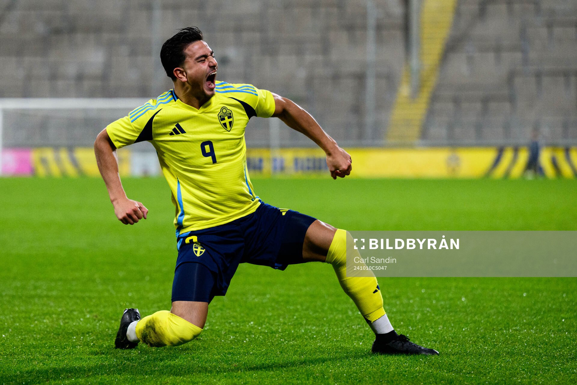 Jusef Erabi of Sweden celebrates