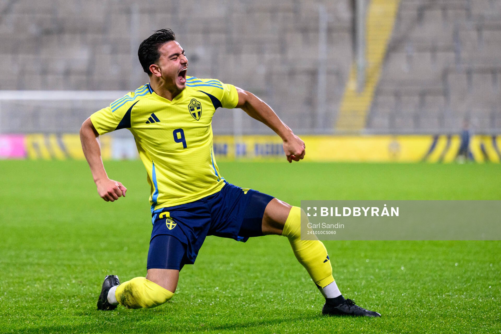 Jusef Erabi of Sweden celebrates