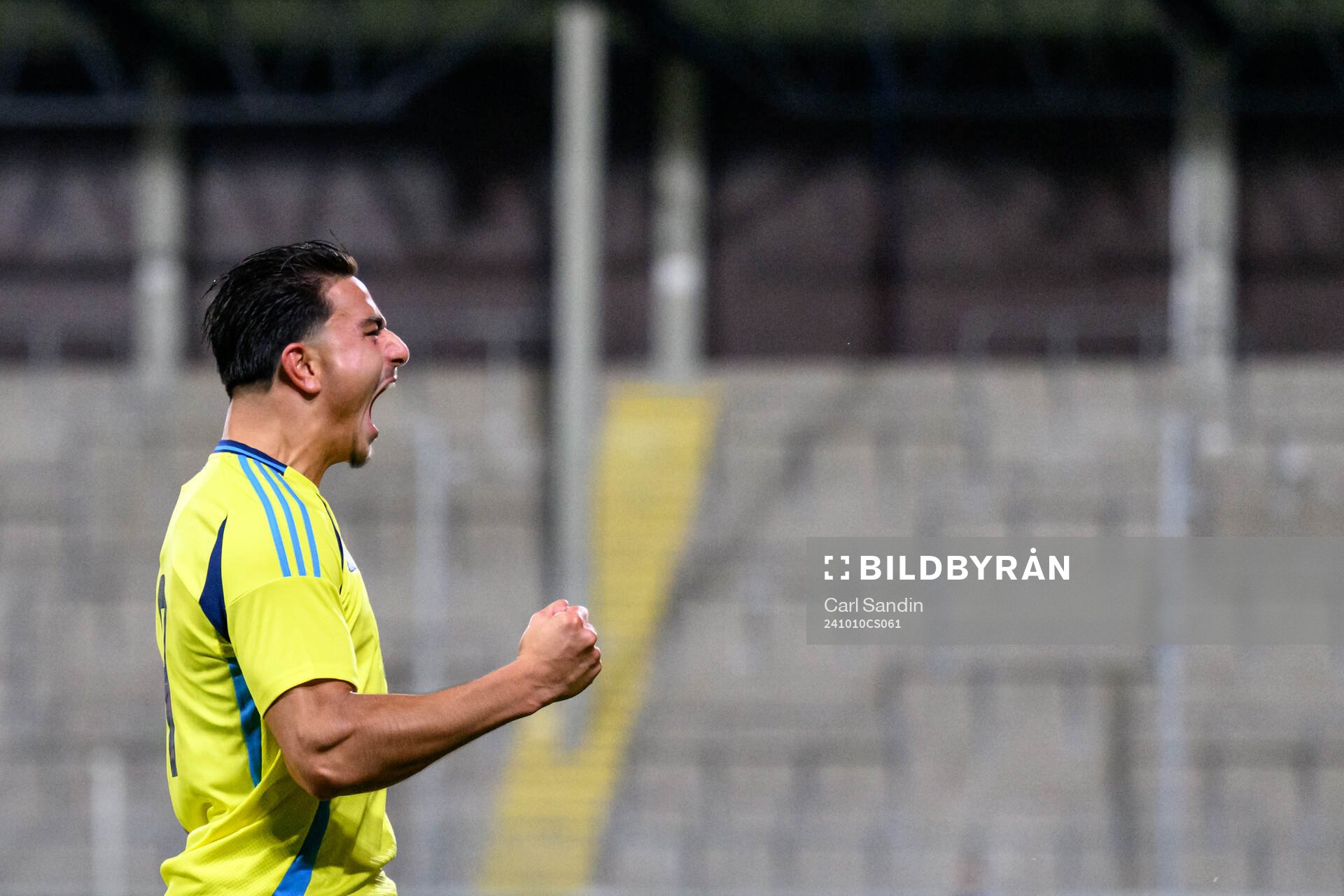 Jusef Erabi of Sweden celebrates