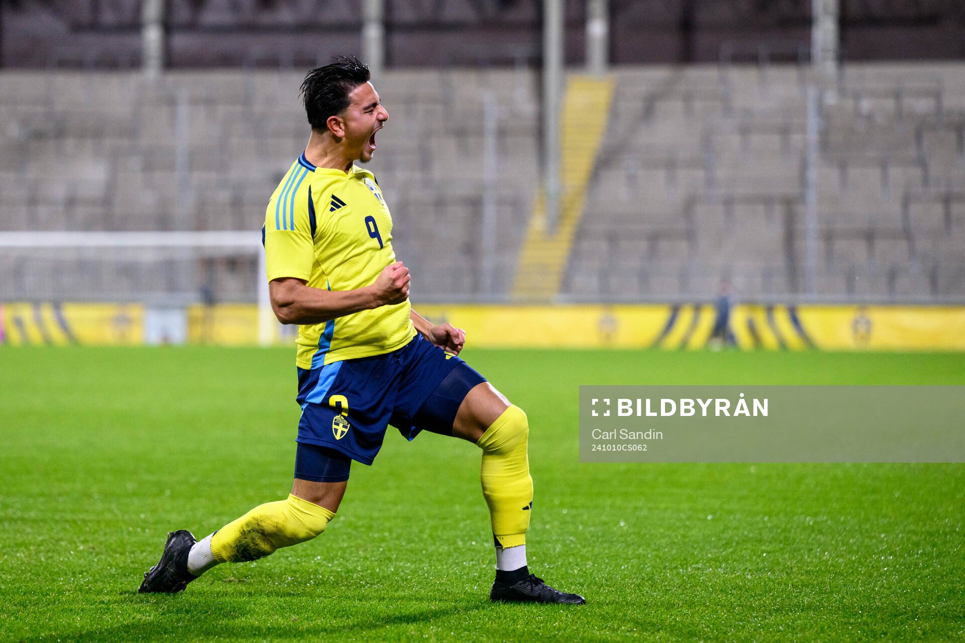 Jusef Erabi of Sweden celebrates