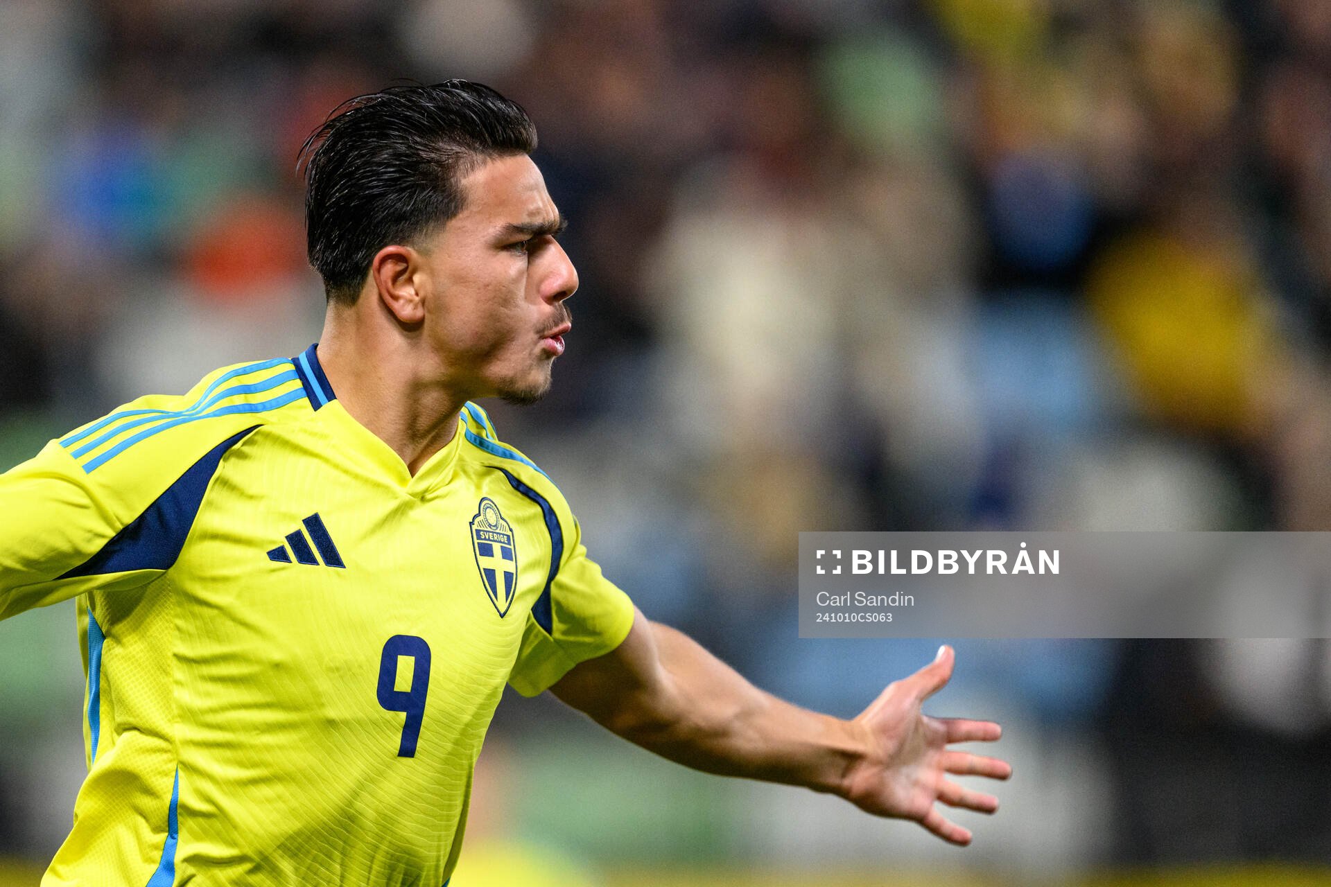 Jusef Erabi of Sweden celebrates