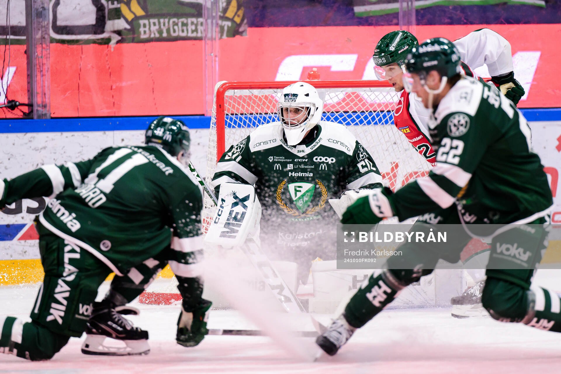 Färjestads målvakt Damian Clara