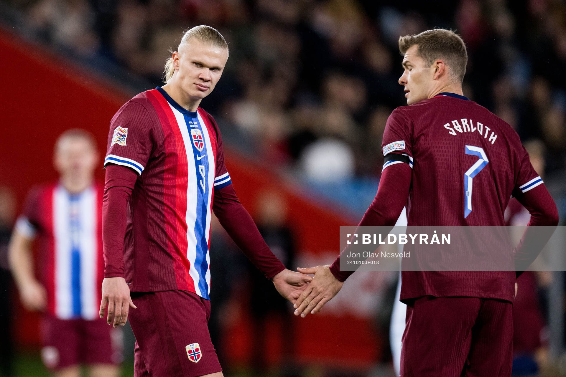 Erling Braut Haaland and Alexander Sørloth of Norway
