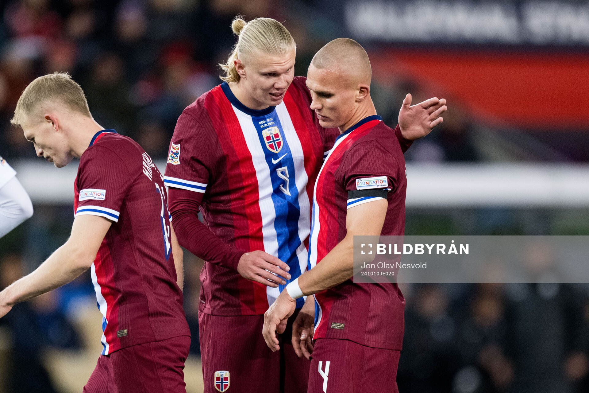 Erling Braut Haaland and Leo Østigård of Norway