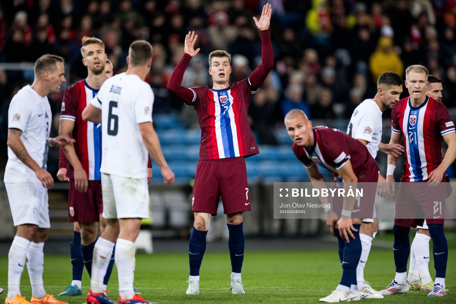 Alexander Sørloth, Leo Østigård and Andreas Hanche-Olsen