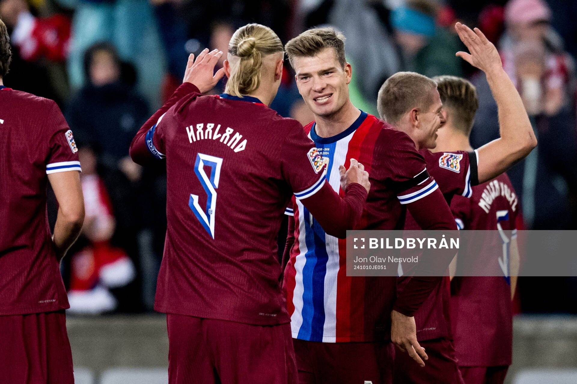 Erling Braut Haaland and Alexander Sørloth of Norway