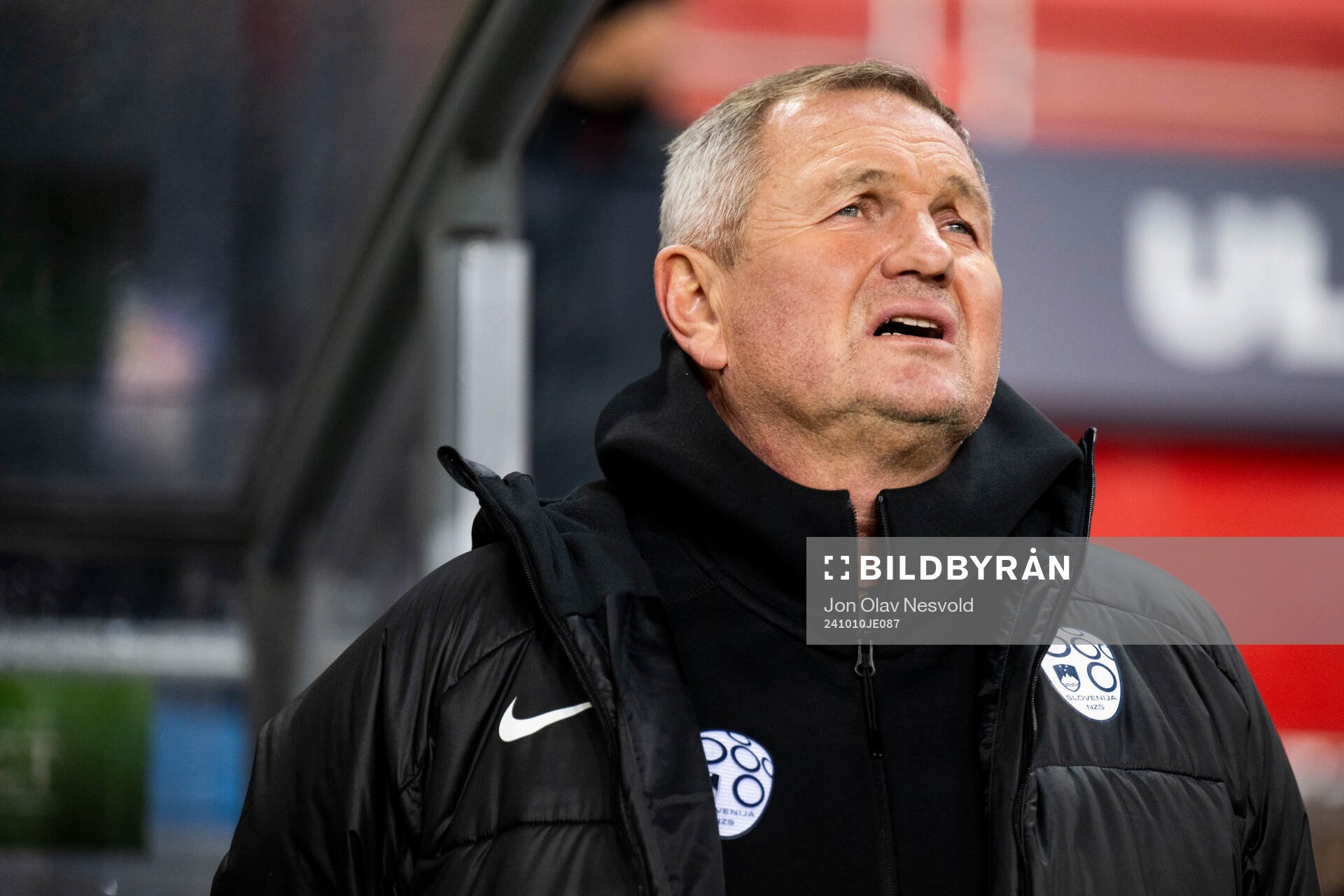 Head coach Matjaz Kek of Slovenia ahead of the Nations League football match between Norway and Slovenia on October 10, 2024 in Oslo.