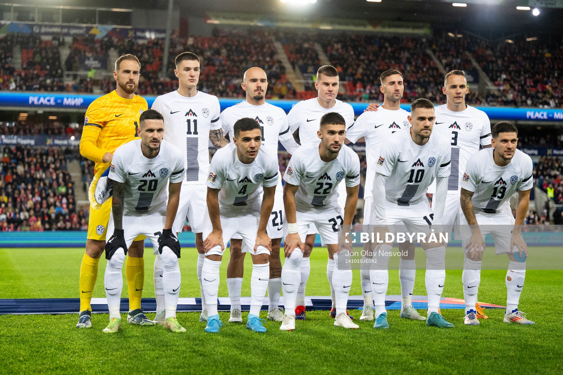 The team line-up of Slovenia