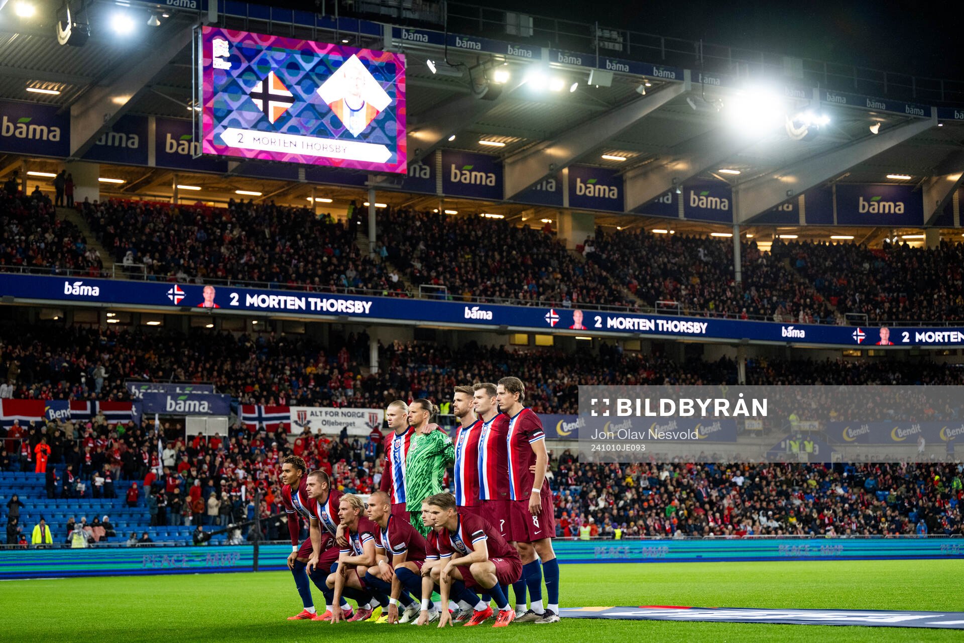 The team line-up of Norway
