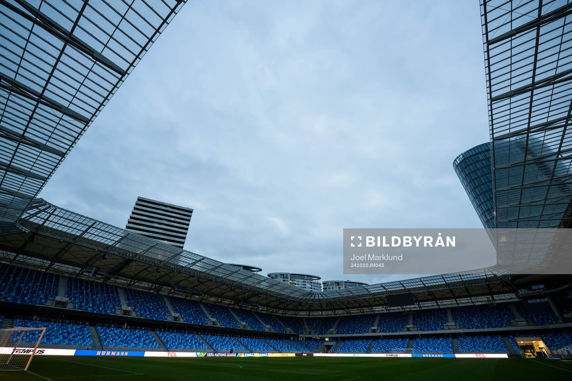 Interior view of Tehelne Pole Stadium