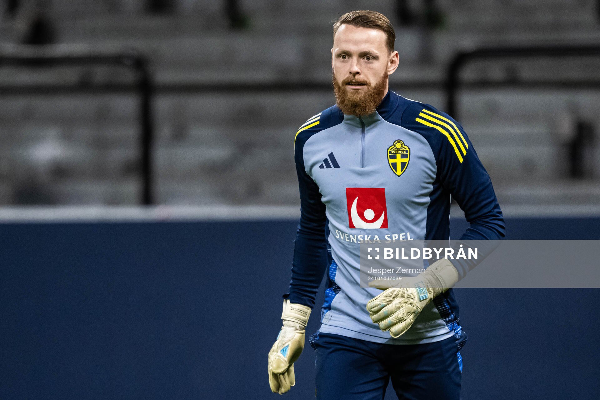 goalkeeper Viktor Johansson of the Swedish men's football