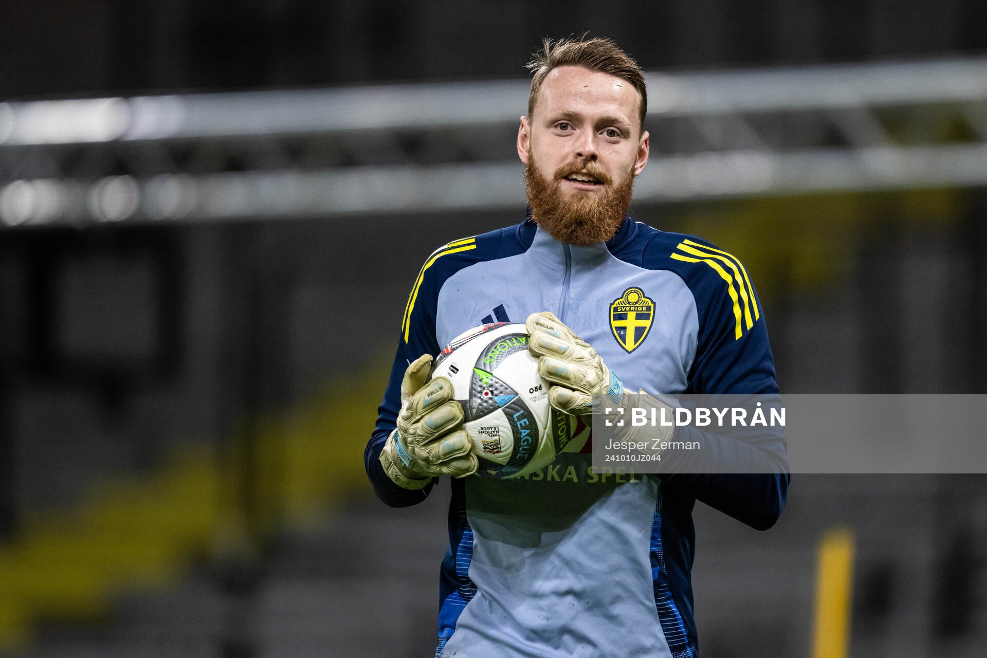 goalkeeper Viktor Johansson of the Swedish men's football