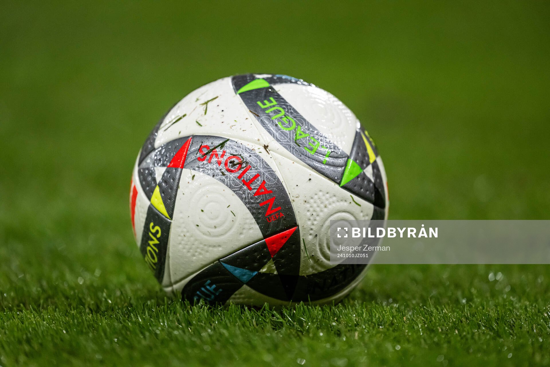 The official match ball of UEFA Nations League at a