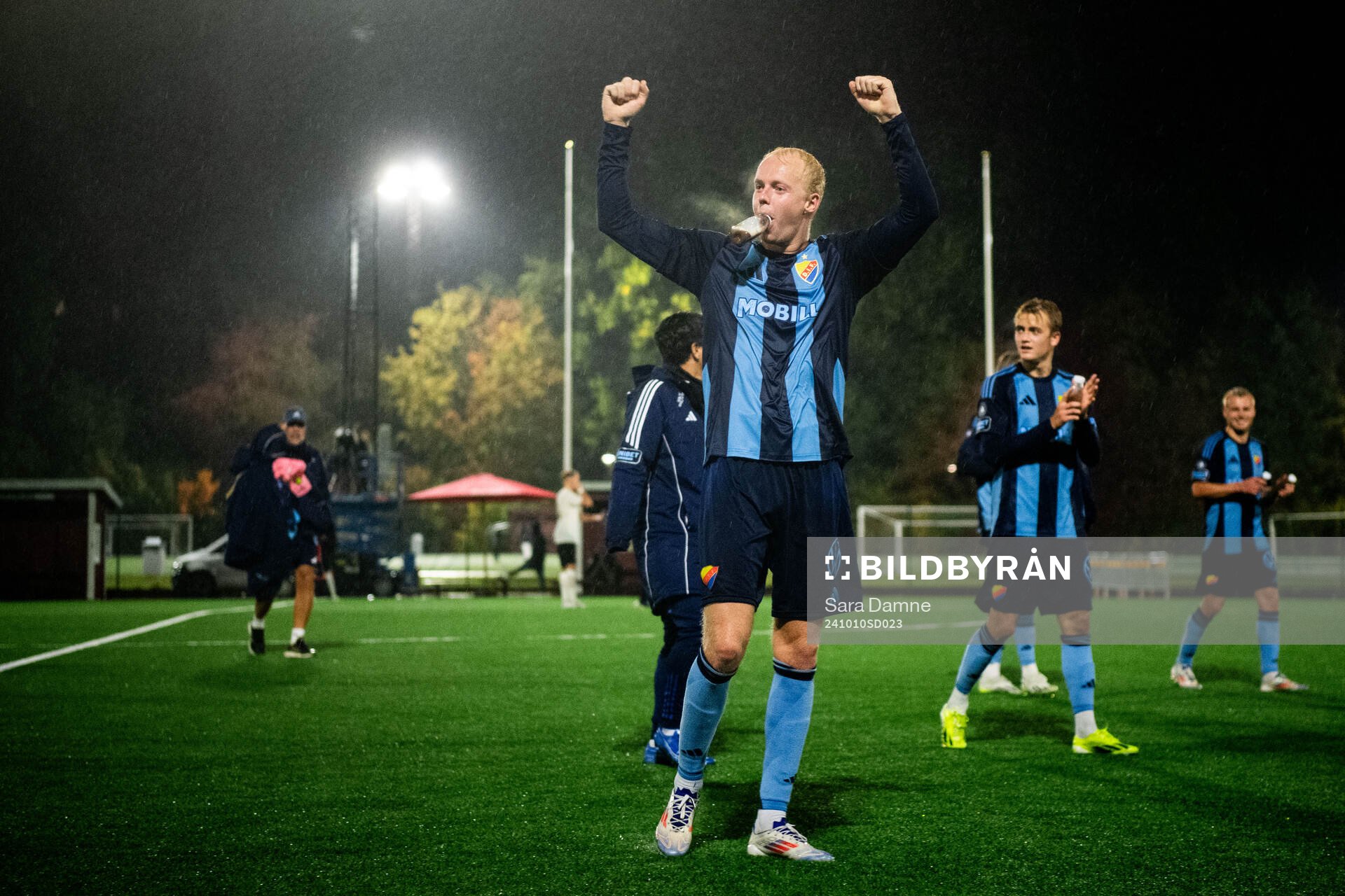 Djurgårdens Peter Therkildsen  jublar