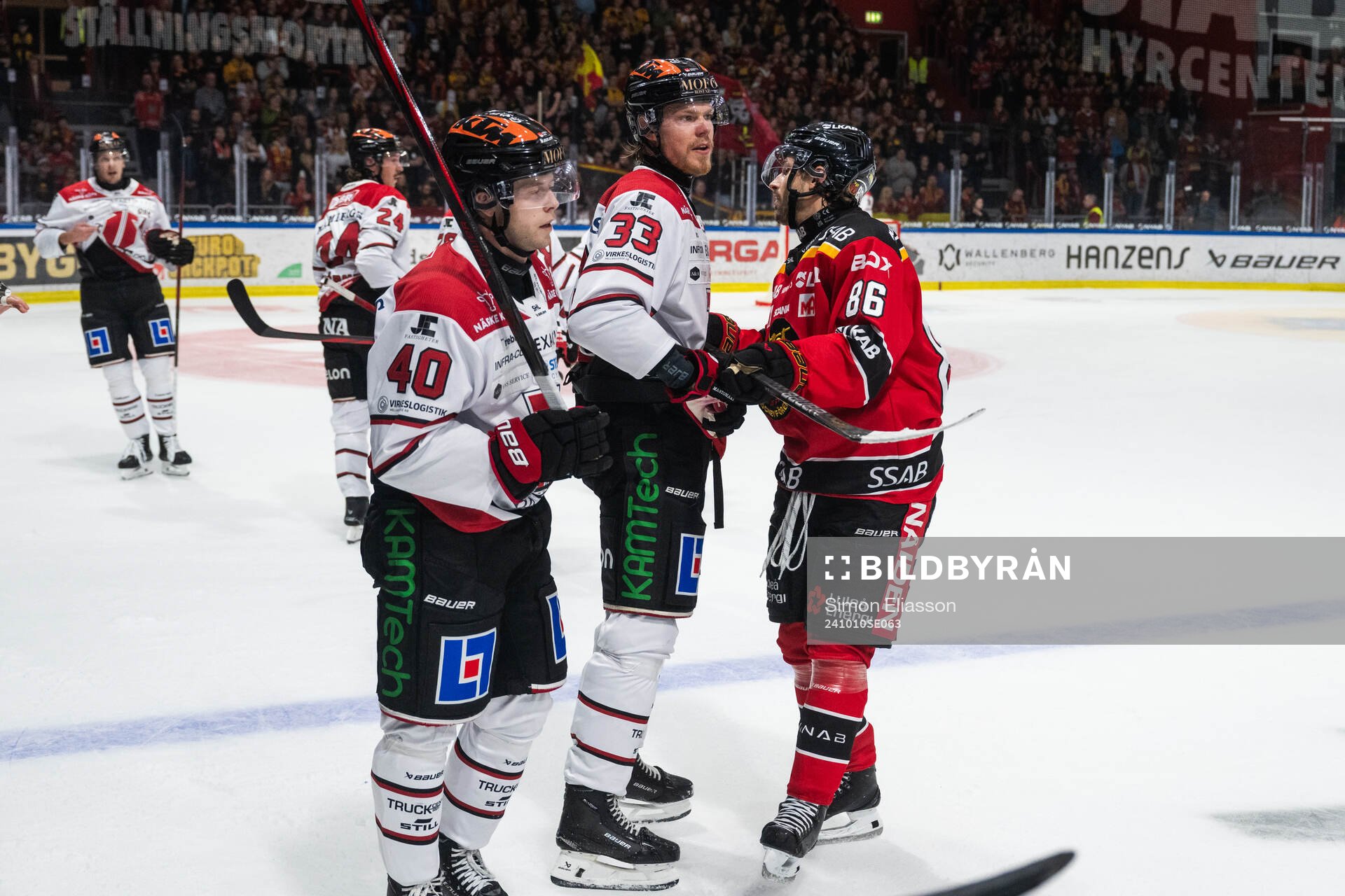 Örebros Christopher Mastomäki och Luleås Mathias Bromé