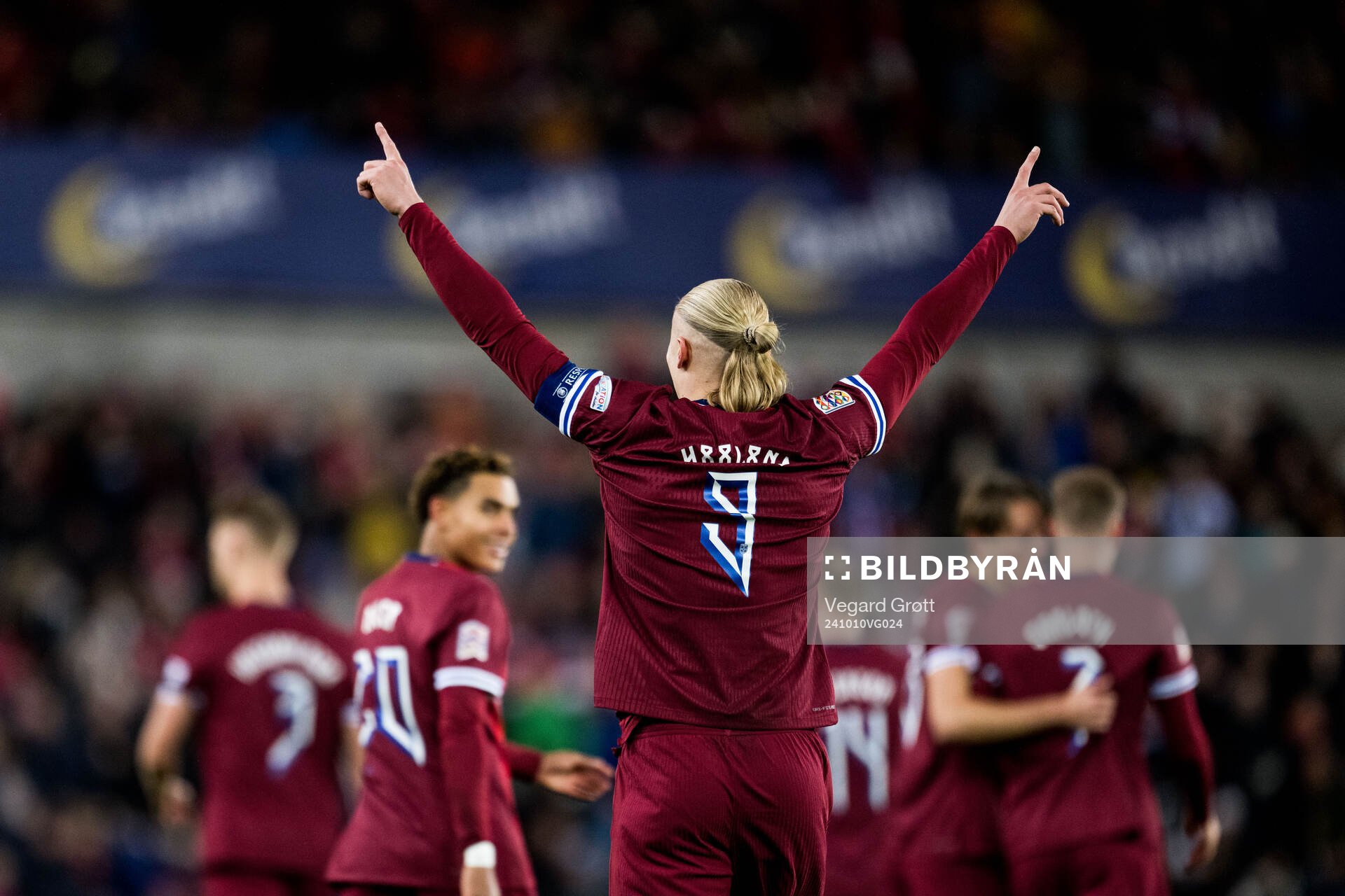 Erling Braut Haaland of Norway celebrates