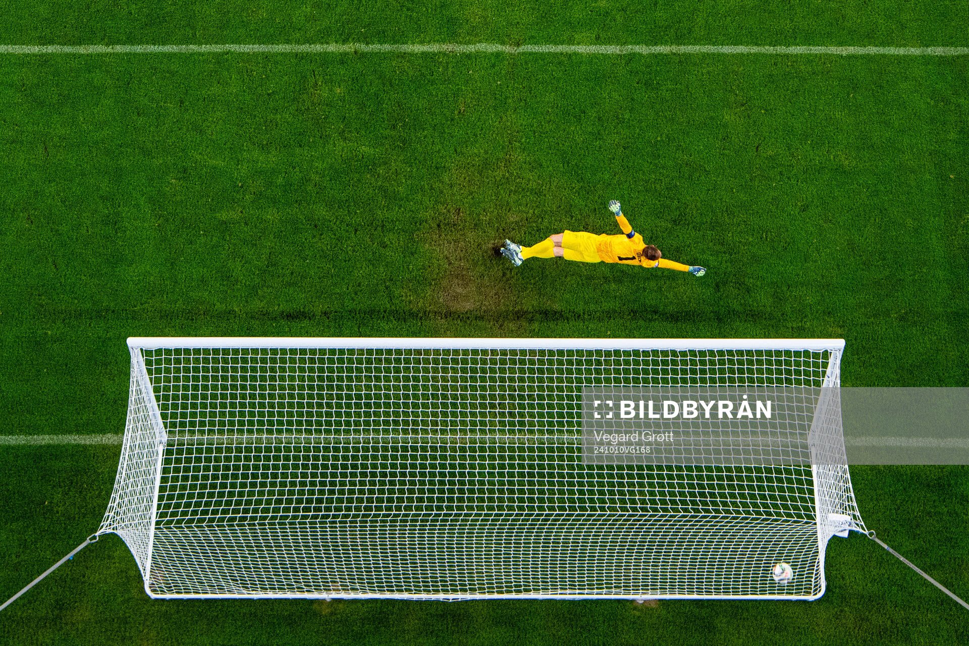Goalkeeper Jan Oblak of Slovenia lets in the 3-0 goal
