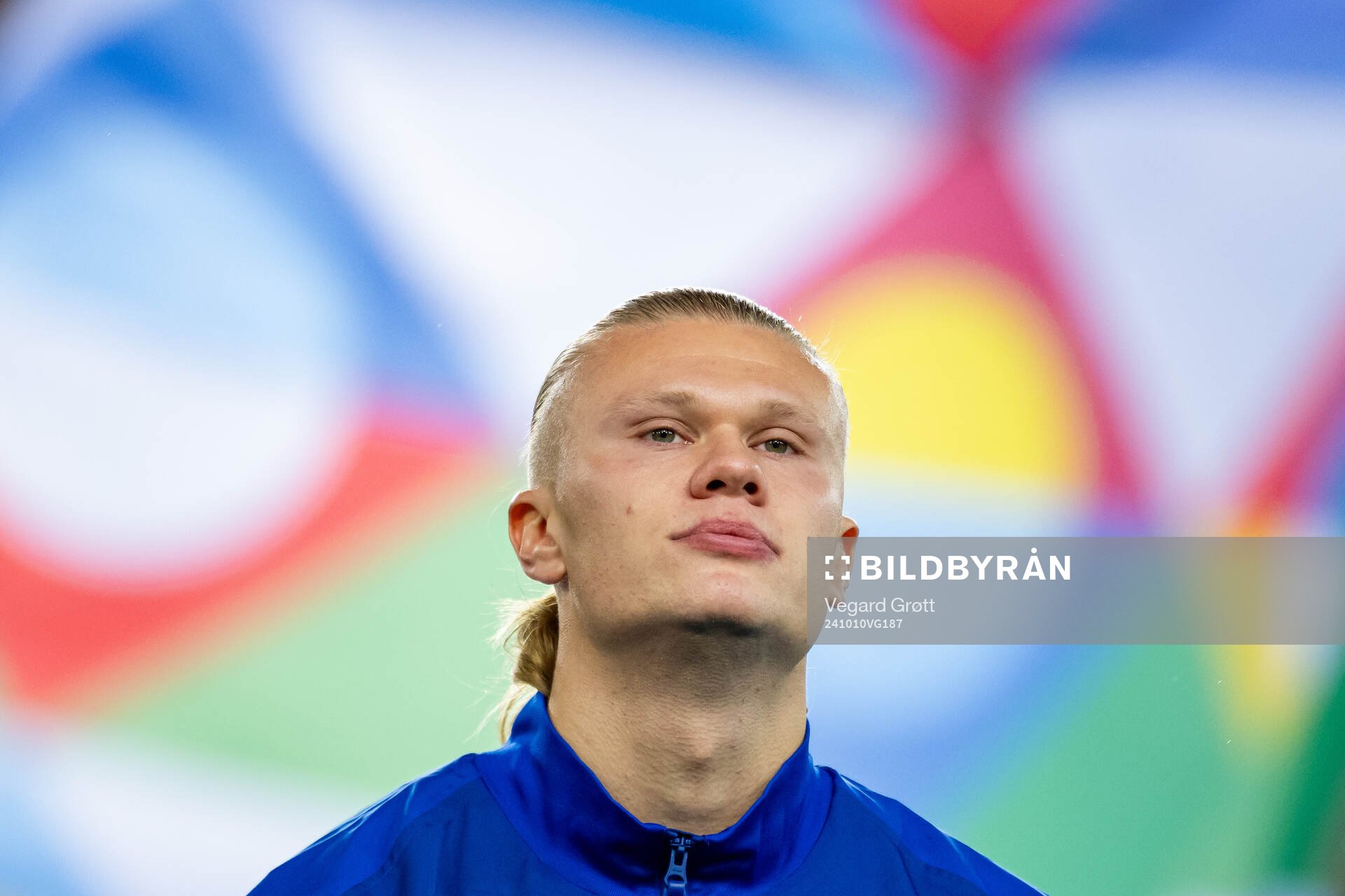 Erling Braut Haaland of Norway line up