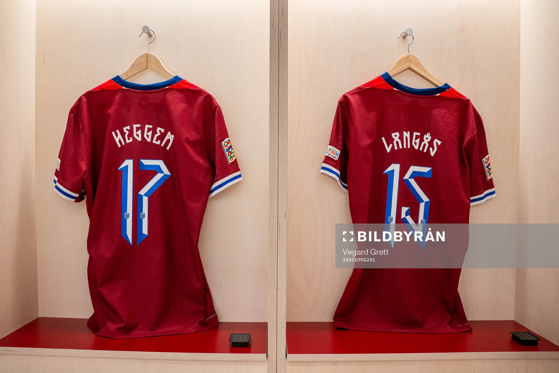 The kits of Torbjørn Lysaker Heggem and Sondre Langås of