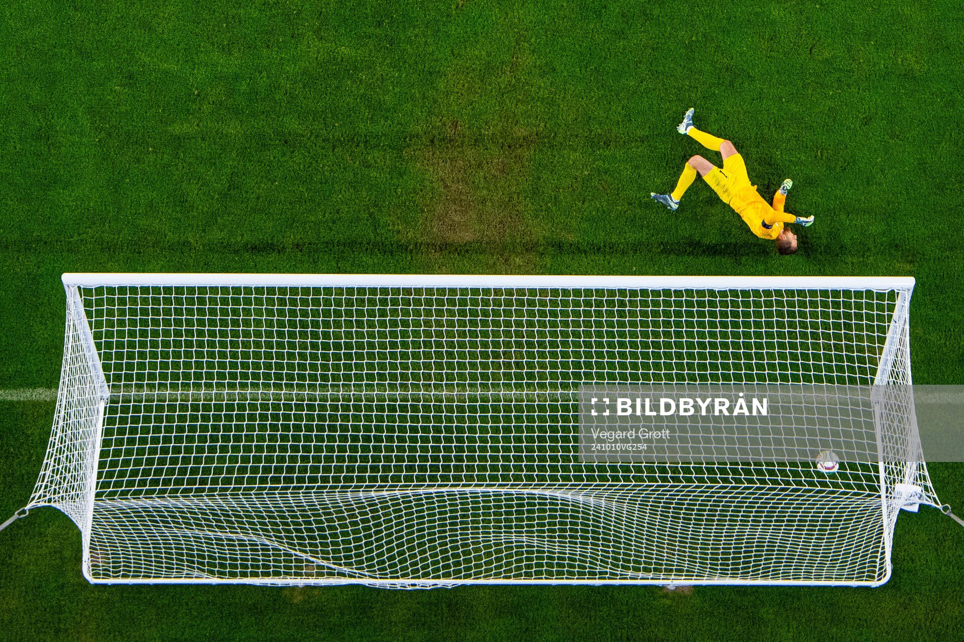 Goalkeeper Jan Oblak of Slovenia lets in the 3-0 goal