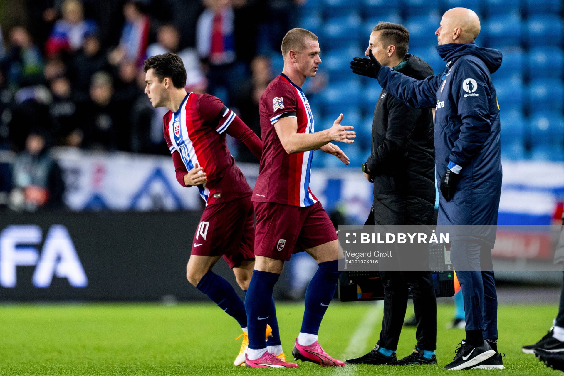 Hugo Vetlesen, Julian Ryerson and head coach Ståle