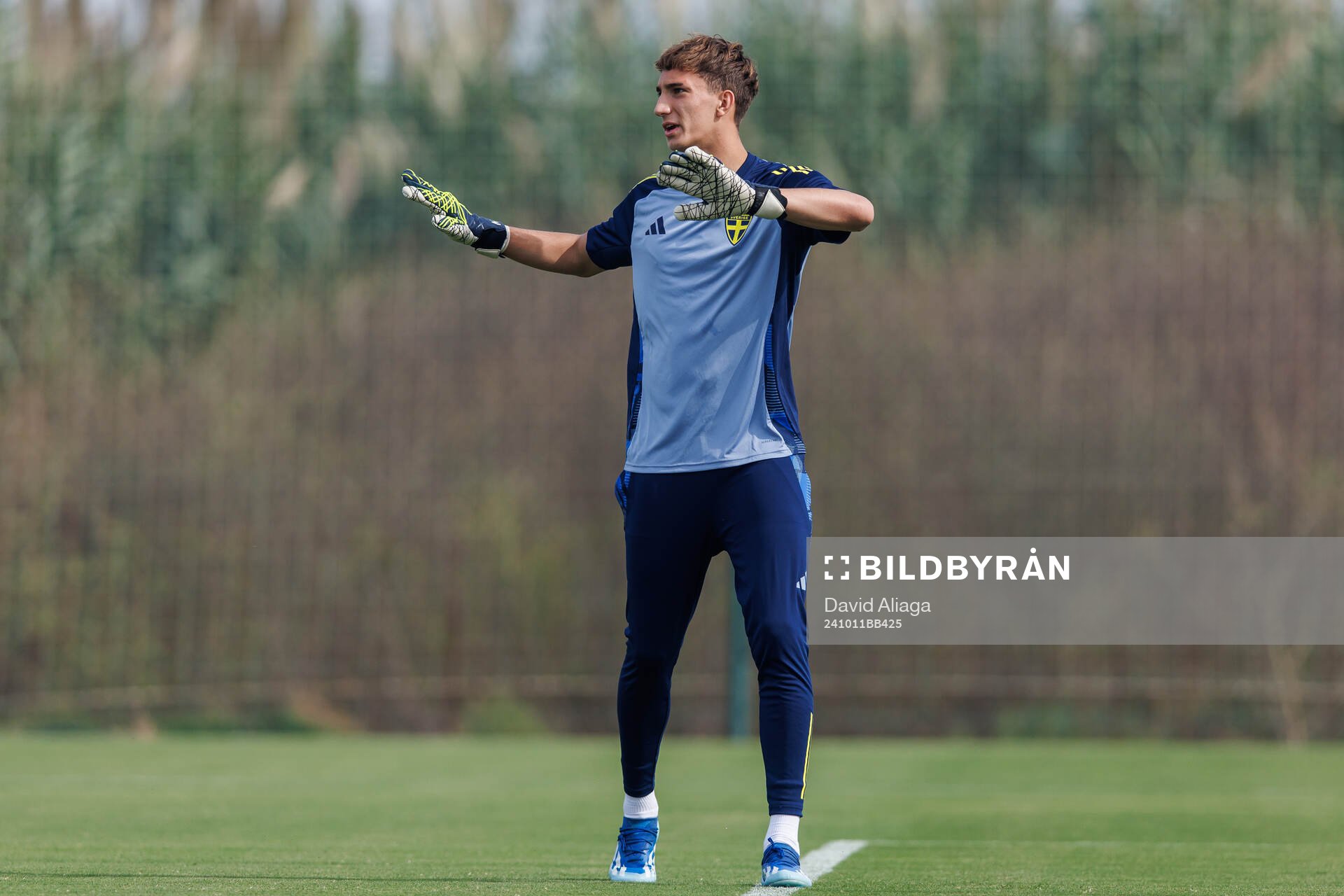 goalkeeper Nils Ramming of Sweden